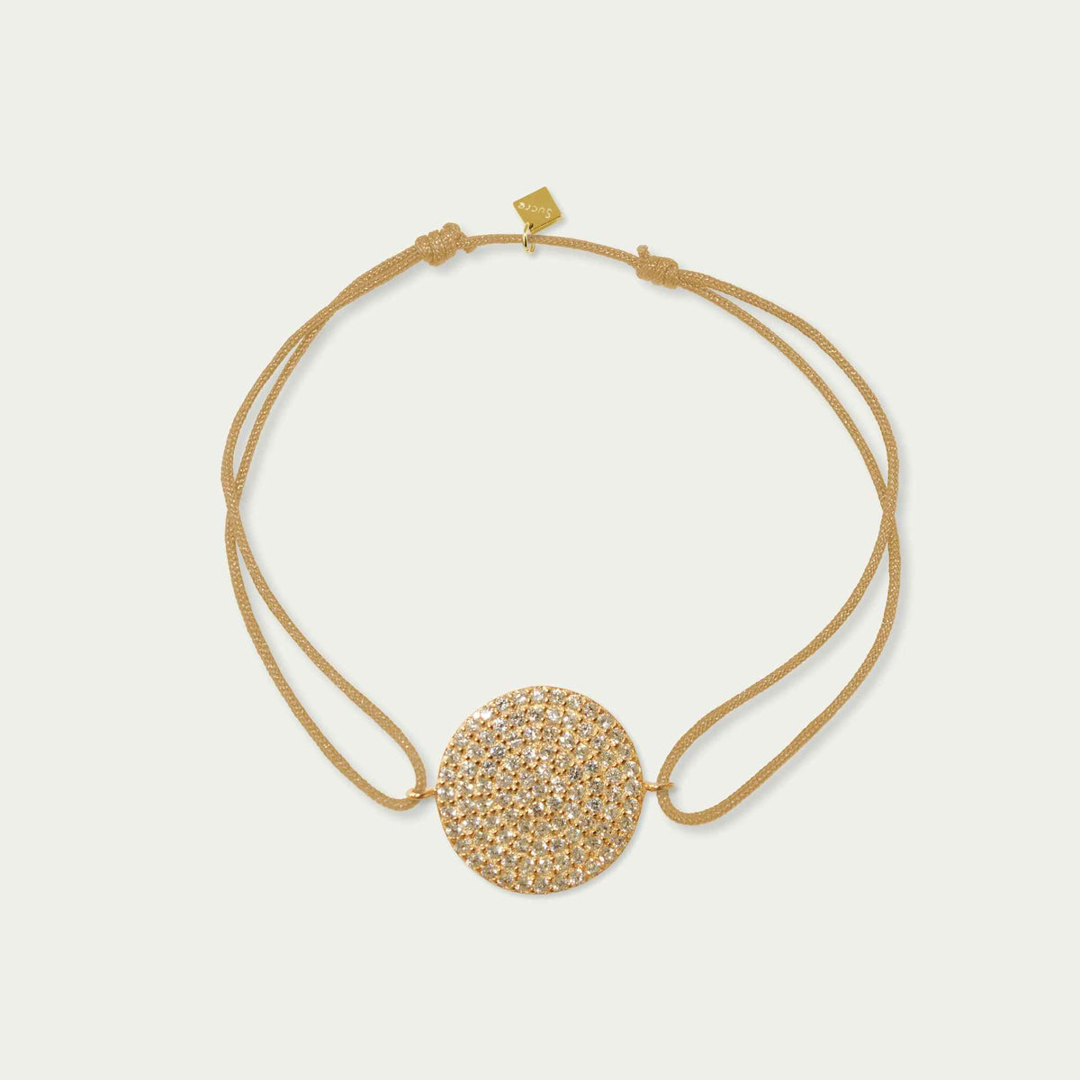Glücksarmbändchen Big Pavé mit Zirkonia – 925 Sterling Silber 18K Gelbgold vergoldet | Sucre Fine Jewelry