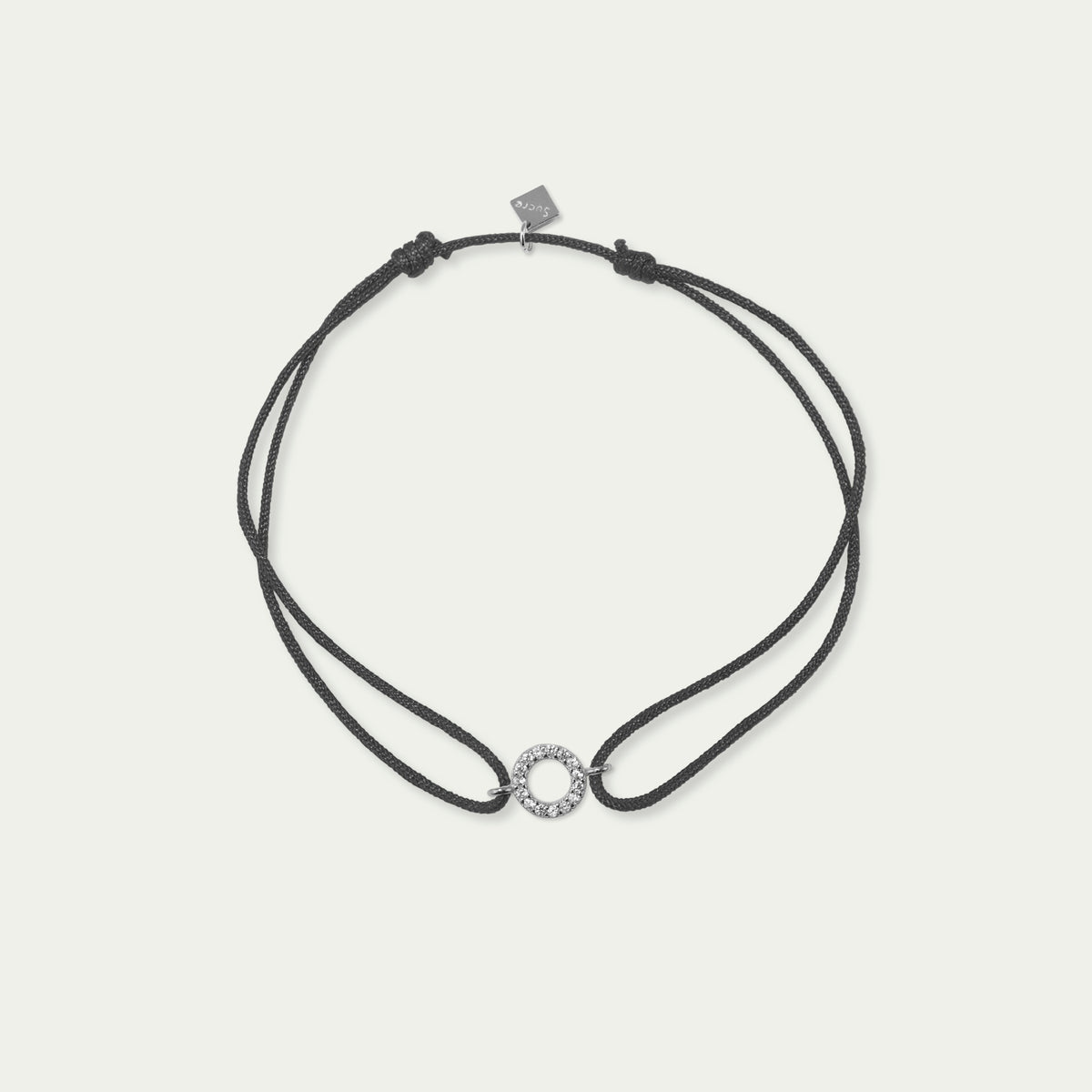 Glücksarmbändchen Mini Circle mit Zirkonia – 925 Sterling Silber | Sucre Fine Jewelry