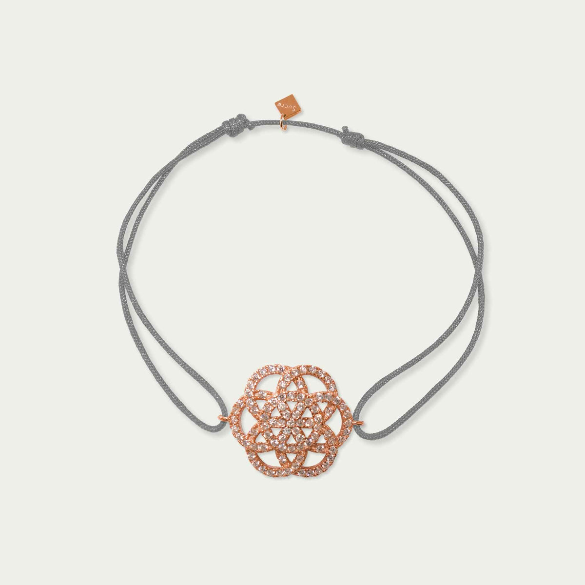 Glücksarmbändchen Lebensblume mit Zirkonia – 925 Sterling Silber 18K Roségold vergoldet | Sucre Fine Jewelry
