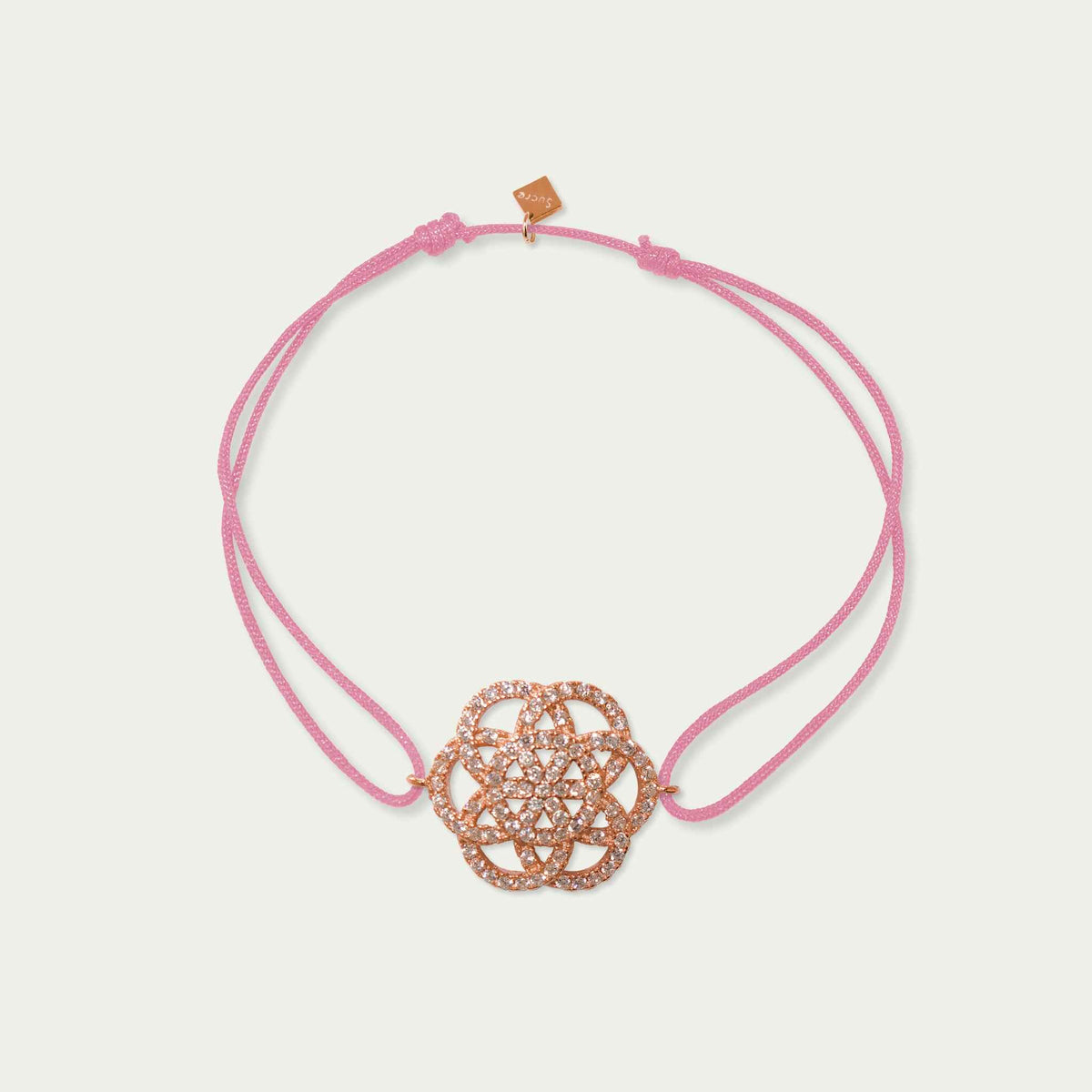 Glücksarmbändchen Lebensblume mit Zirkonia – 925 Sterling Silber 18K Roségold vergoldet | Sucre Fine Jewelry