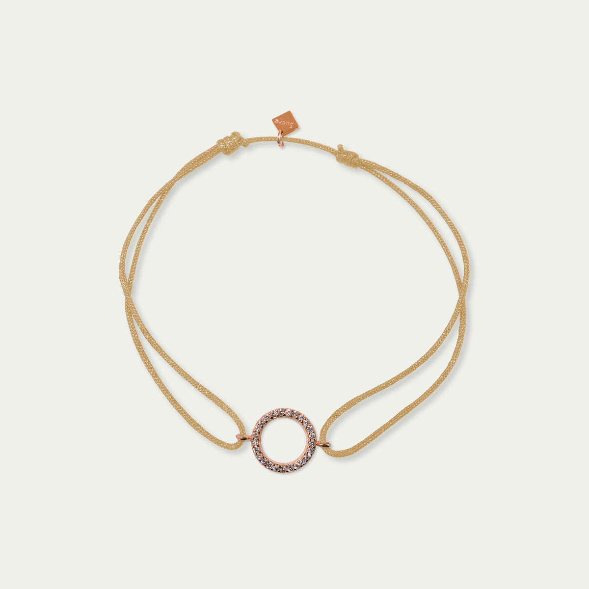 Glücksarmbändchen Circle mit Zirkonia – 925 Sterling Silber 18K Roségold vergoldet | Sucre Fine Jewelry
