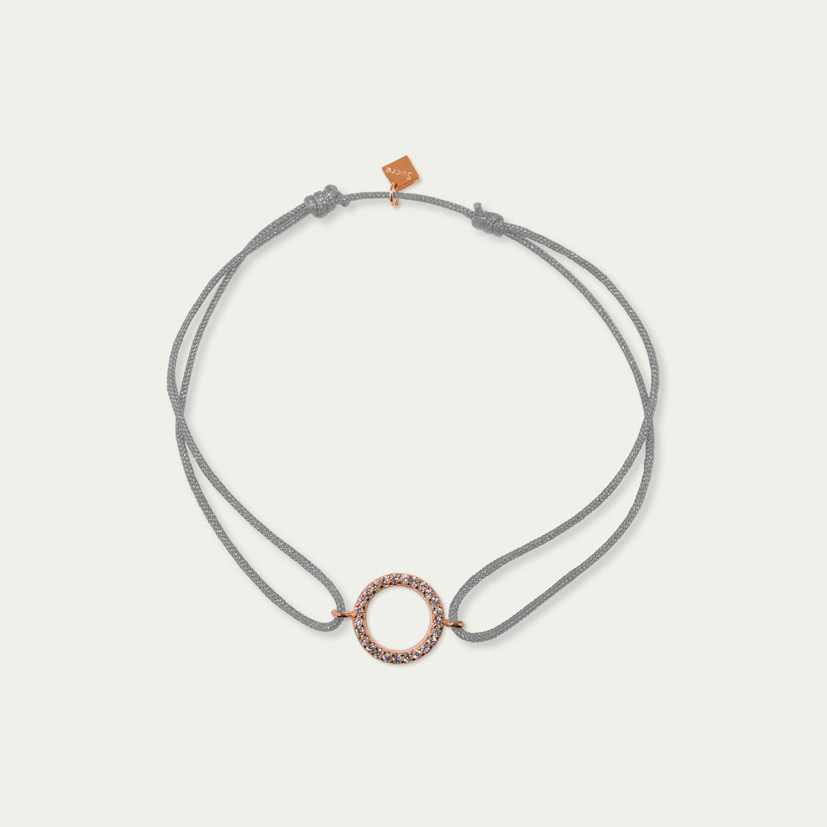 Glücksarmbändchen Circle mit Zirkonia – 925 Sterling Silber 18K Roségold vergoldet | Sucre Fine Jewelry