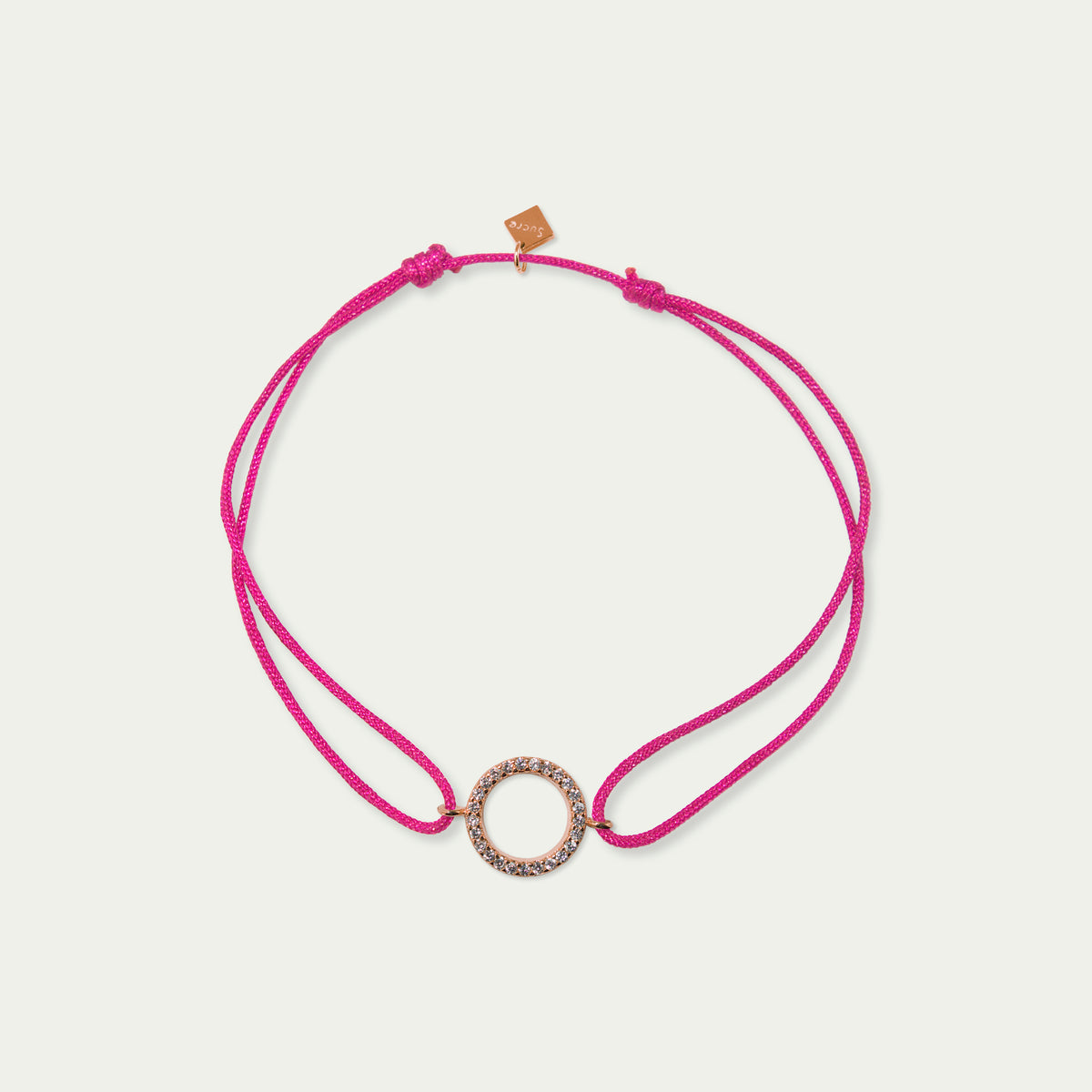 Glücksarmbändchen Circle mit Zirkonia – 925 Sterling Silber 18K Roségold vergoldet | Sucre Fine Jewelry