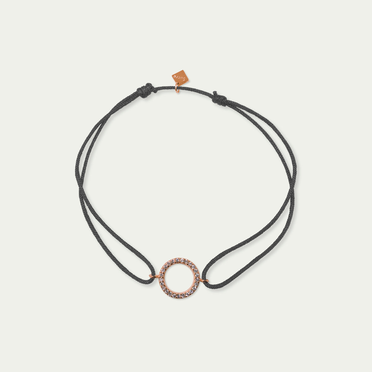Glücksarmbändchen Circle mit Zirkonia – 925 Sterling Silber 18K Roségold vergoldet | Sucre Fine Jewelry