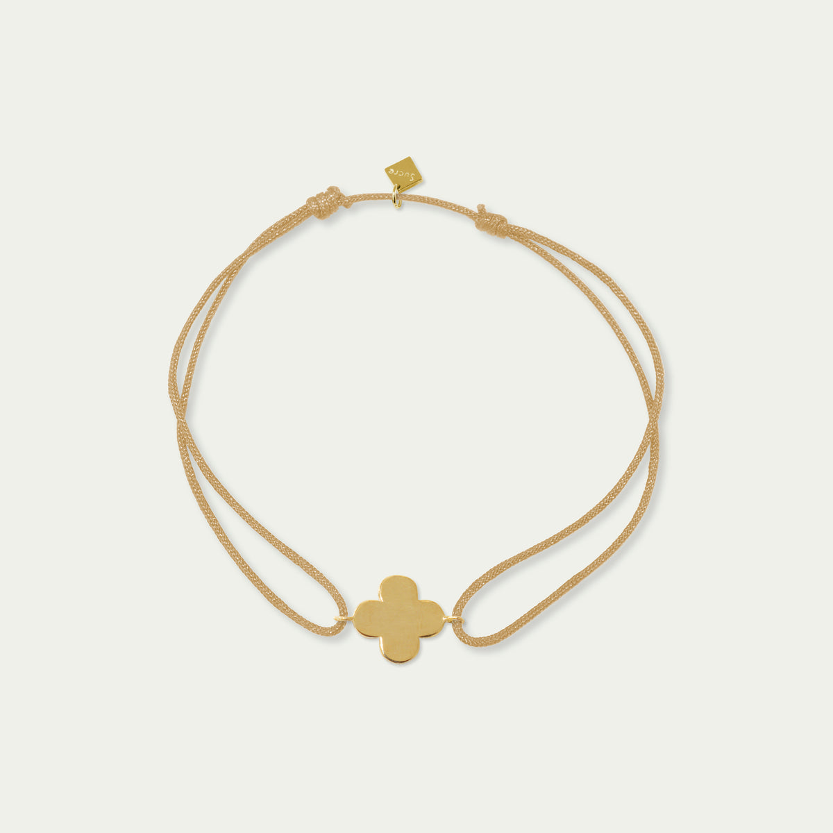 Glücksarmbändchen Kleeblatt – 925 Sterling Silber 18K Gelbgold vergoldet | Sucre Fine Jewelry