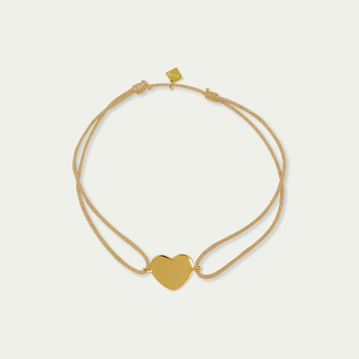 Glücksarmbändchen Herz – 925 Sterling Silber 18K Gelbgold vergoldet | Sucre Fine Jewelry