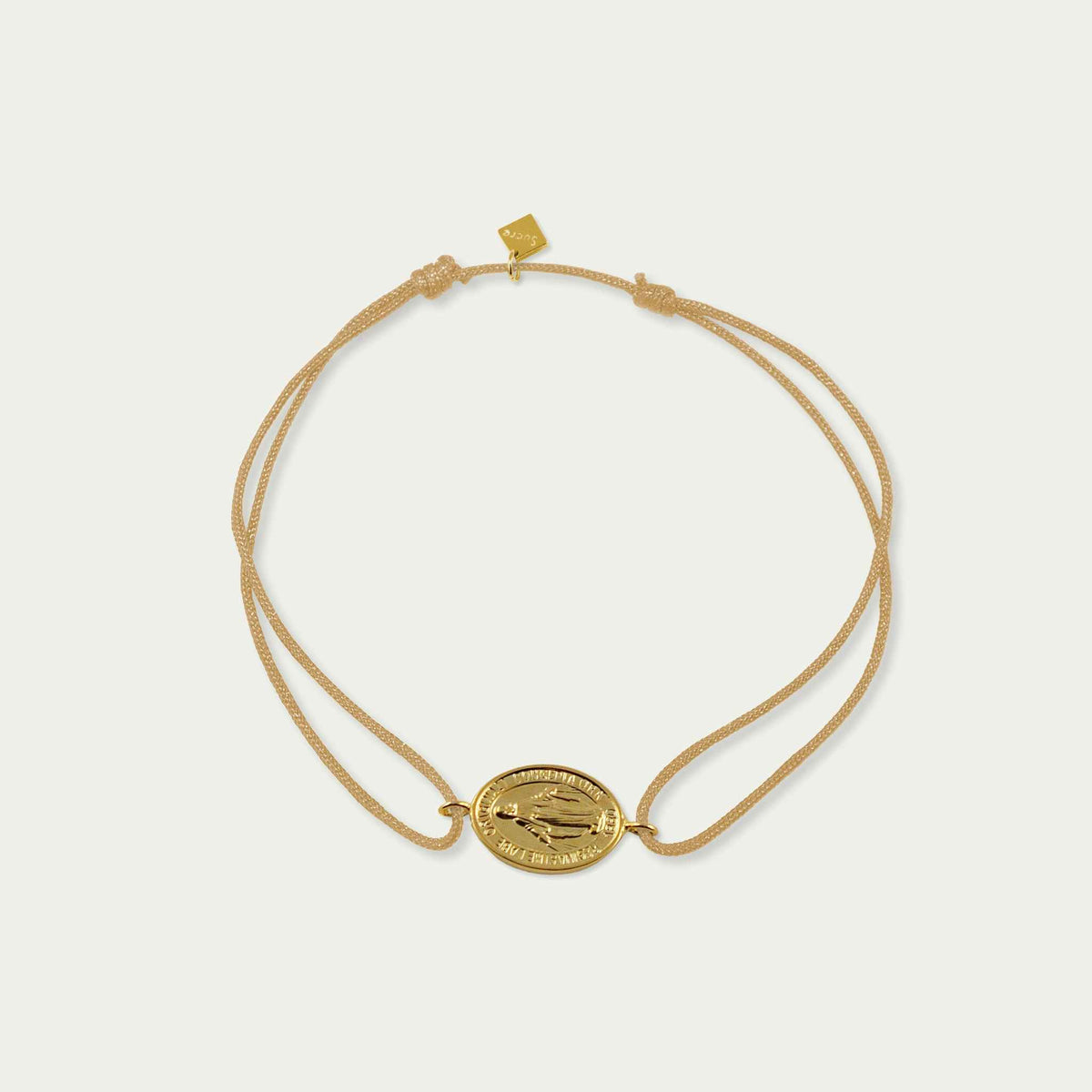 Glücksarmbändchen Madonna – 925 Sterling Silber 18K Gelbgold vergoldet | Sucre Fine Jewelry