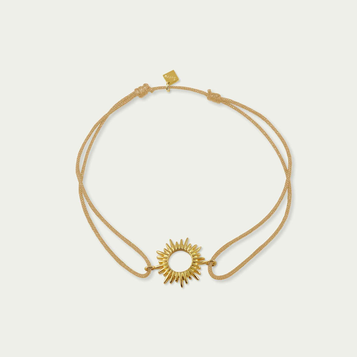 Glücksarmbändchen Sun – 925 Sterling Silber 18K Gelbgold vergoldet | Sucre Fine Jewelry