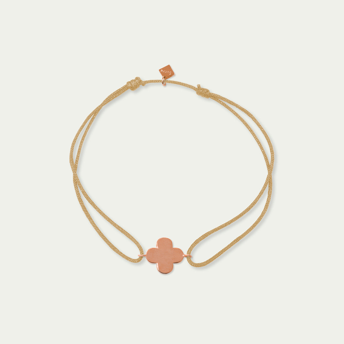 Glücksarmbändchen Kleeblatt – 925 Sterling Silber 18K Roségold vergoldet | Sucre Fine Jewelry