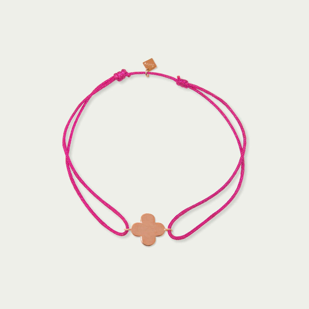 Glücksarmbändchen Kleeblatt – 925 Sterling Silber 18K Roségold vergoldet | Sucre Fine Jewelry