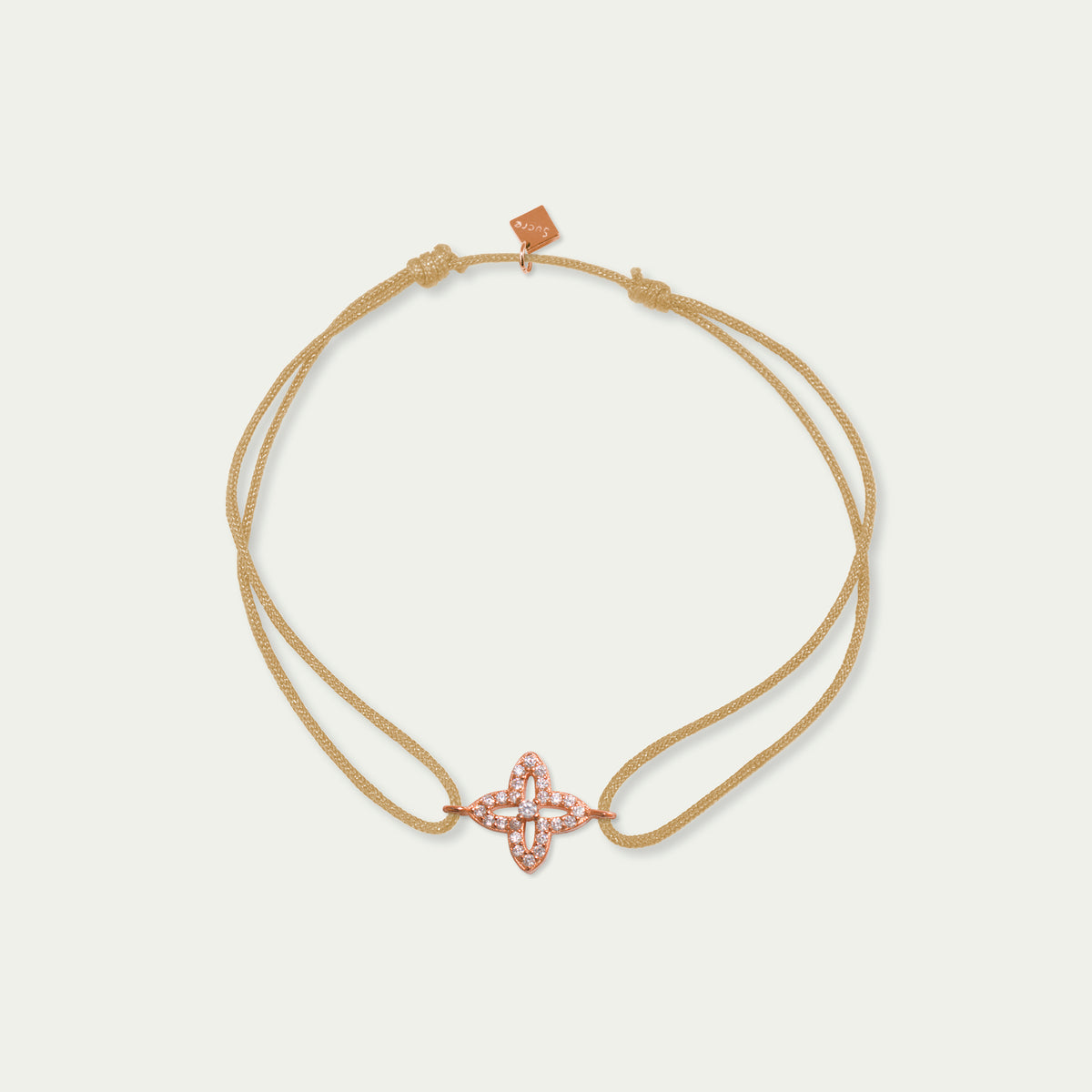 Glücksarmband Shiny Clover – 925 Sterling Silber 18K Roségold vergoldet | Sucre Fine Jewelry