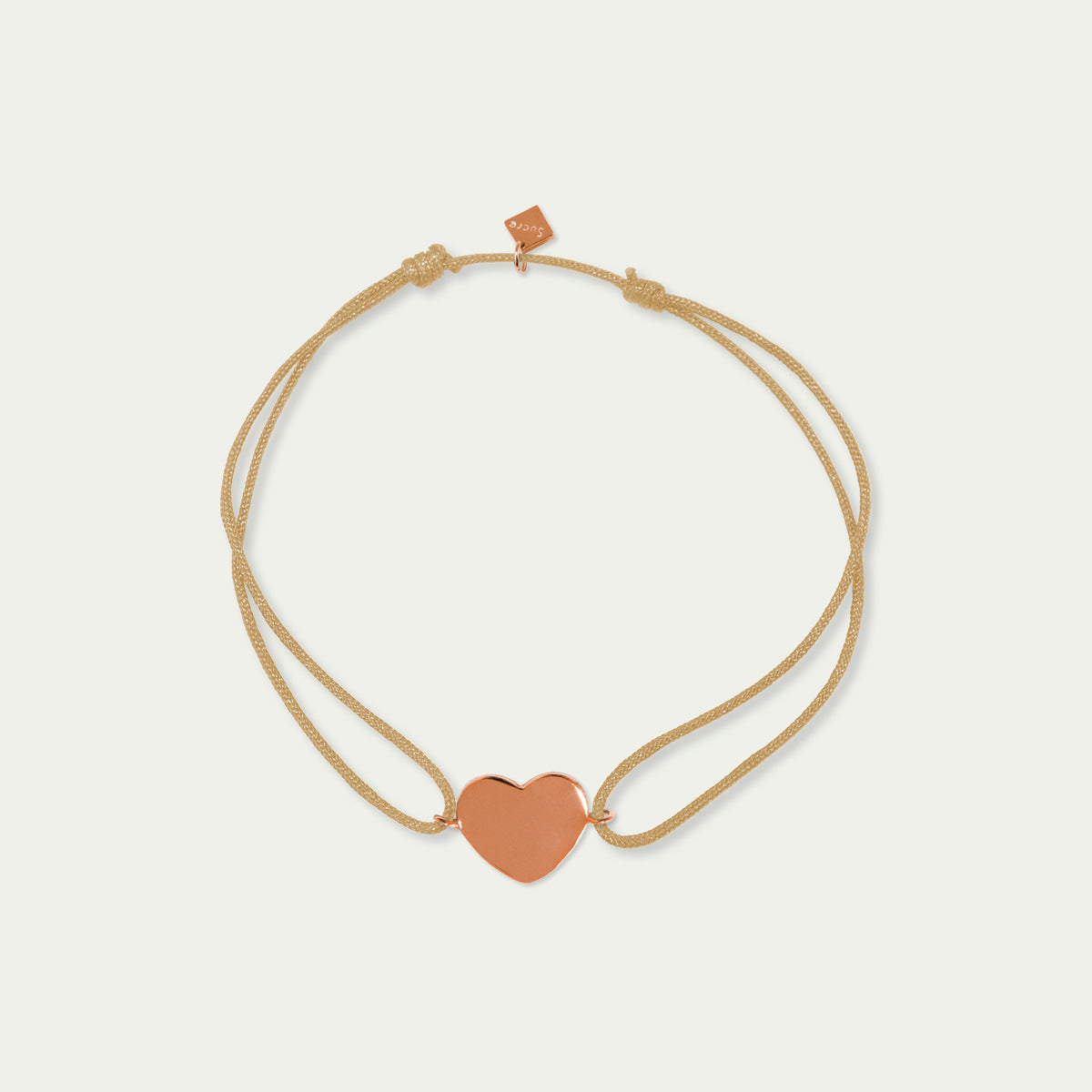 Glücksarmbändchen Herz – 925 Sterling Silber 18K Roségold vergoldet | Sucre Fine Jewelry