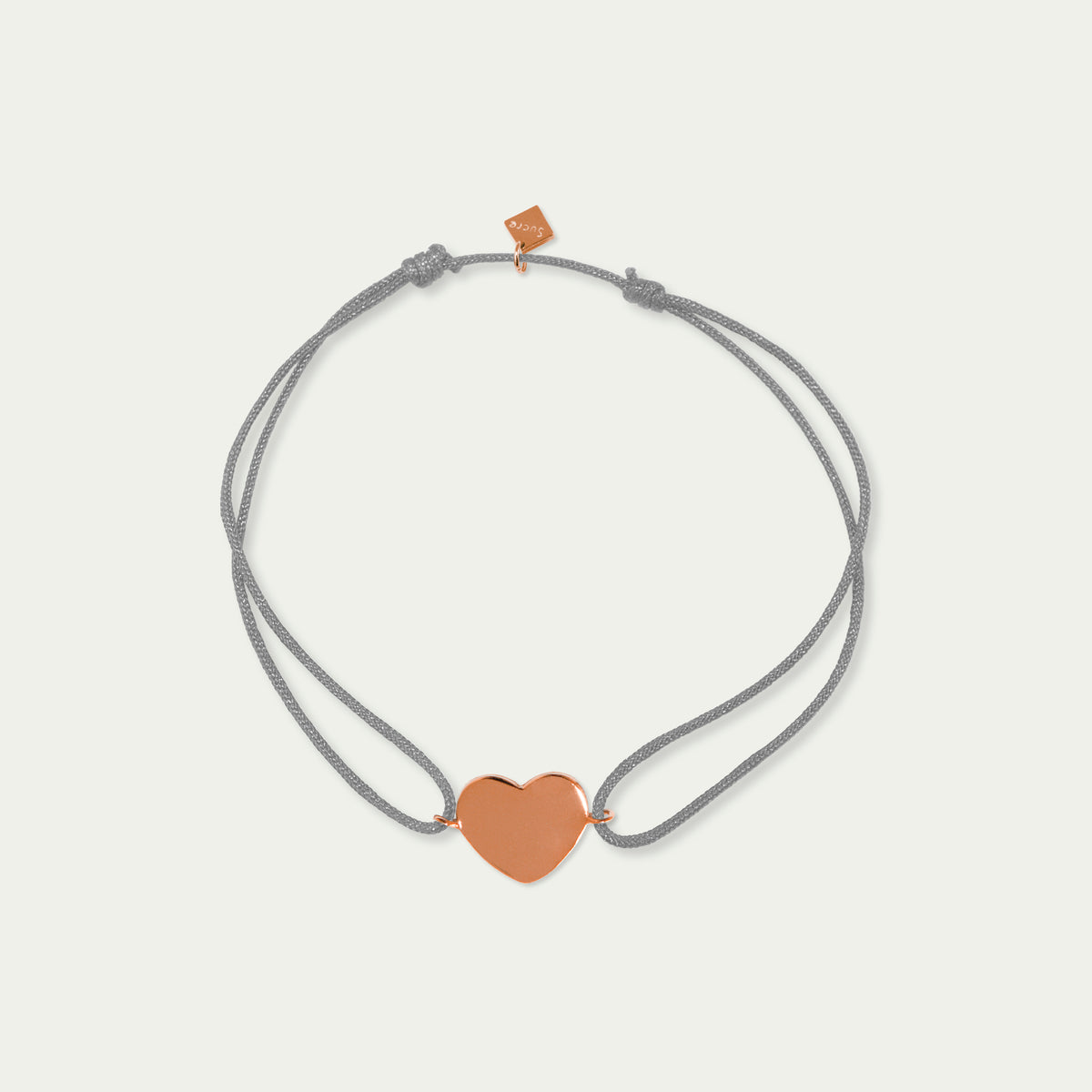 Glücksarmbändchen Herz – 925 Sterling Silber 18K Roségold vergoldet | Sucre Fine Jewelry