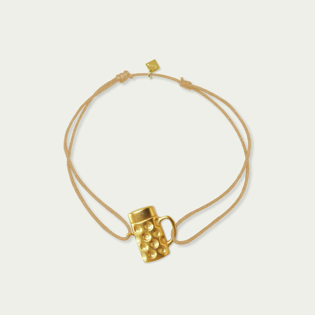 Glücksarmbändchen Maßkrug – 925 Sterling Silber 18K Gelbgold vergoldet | Sucre Fine Jewelry