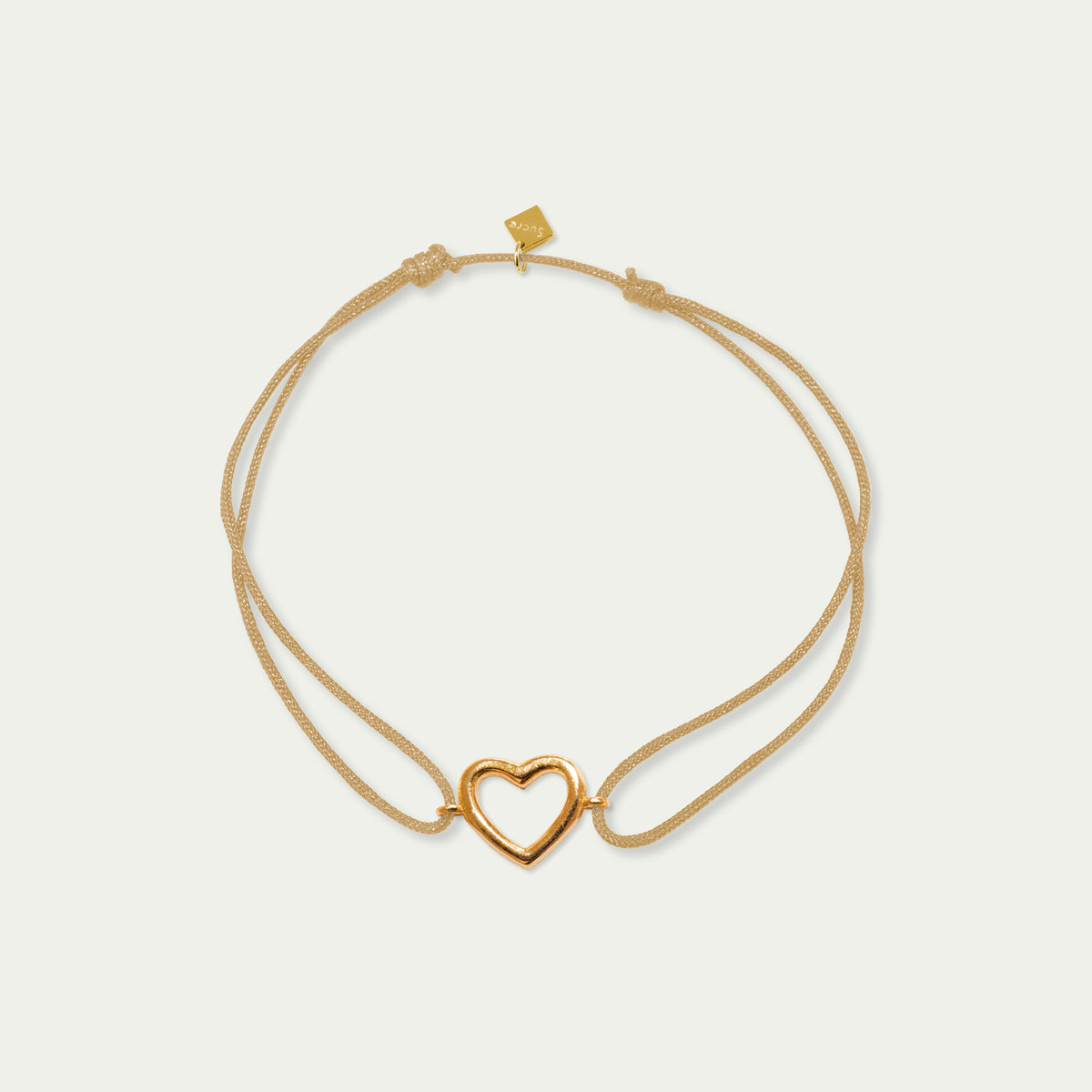 Glücksarmbändchen Herz mit Zirkonia – 925 Sterling Silber 18K Gelbgold vergoldet | Sucre Fine Jewelry