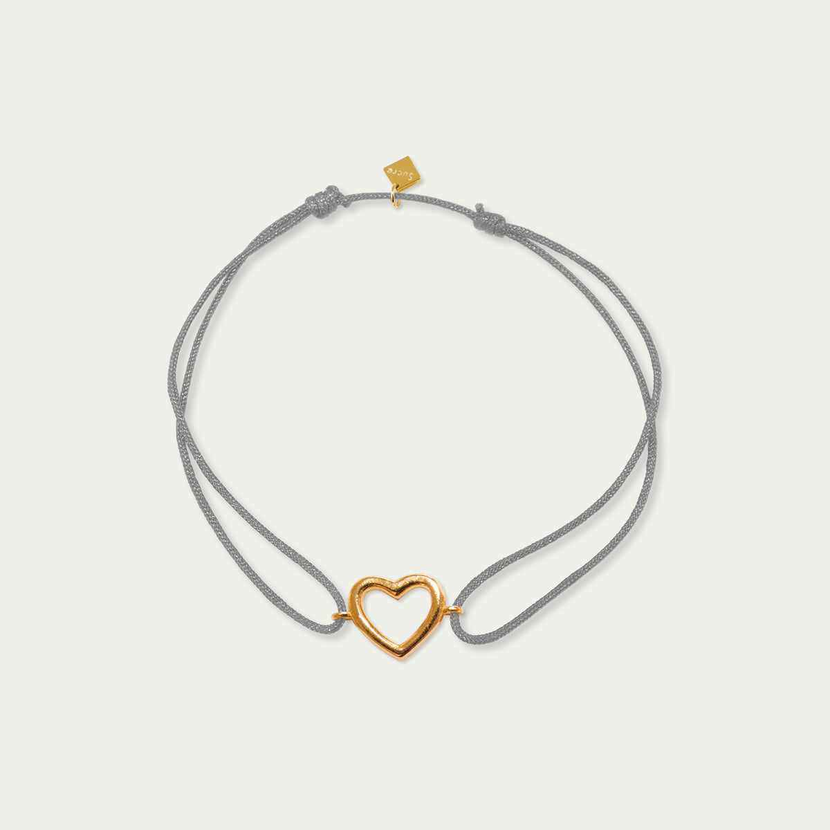 Glücksarmbändchen Herz mit Zirkonia – 925 Sterling Silber 18K Gelbgold vergoldet | Sucre Fine Jewelry