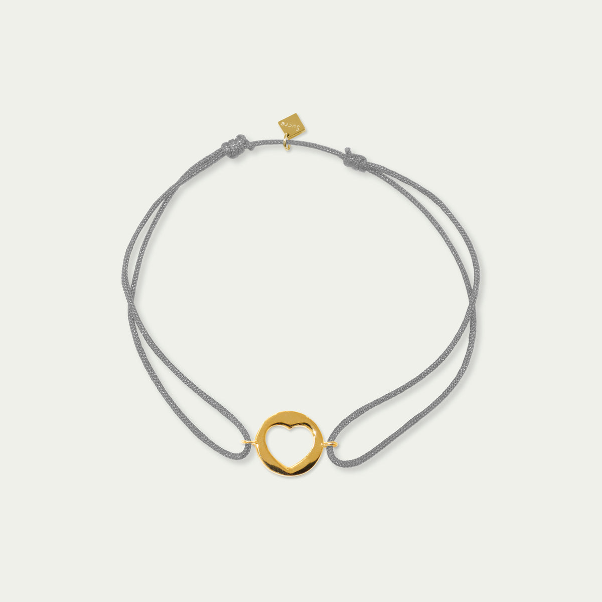 Glücksarmbändchen Heart Disc – 925 Sterling Silber 18K Gelbgold vergoldet | Sucre Fine Jewelry