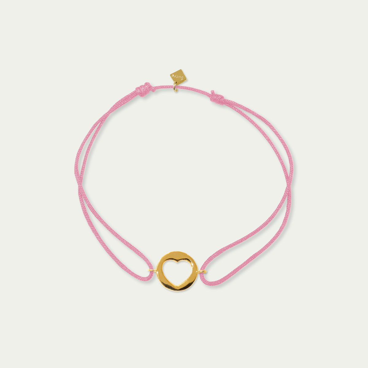 Glücksarmbändchen Heart Disc – 925 Sterling Silber 18K Gelbgold vergoldet | Sucre Fine Jewelry