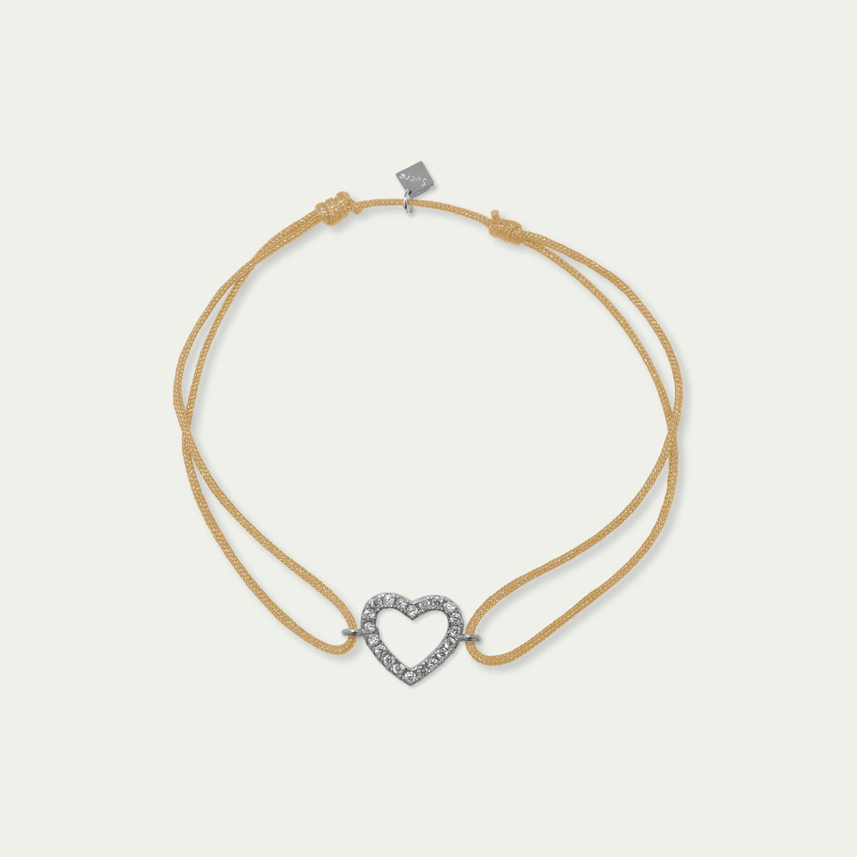Glücksarmbändchen Herz mit Zirkonia – 925 Sterling Silber | Sucre Fine Jewelry