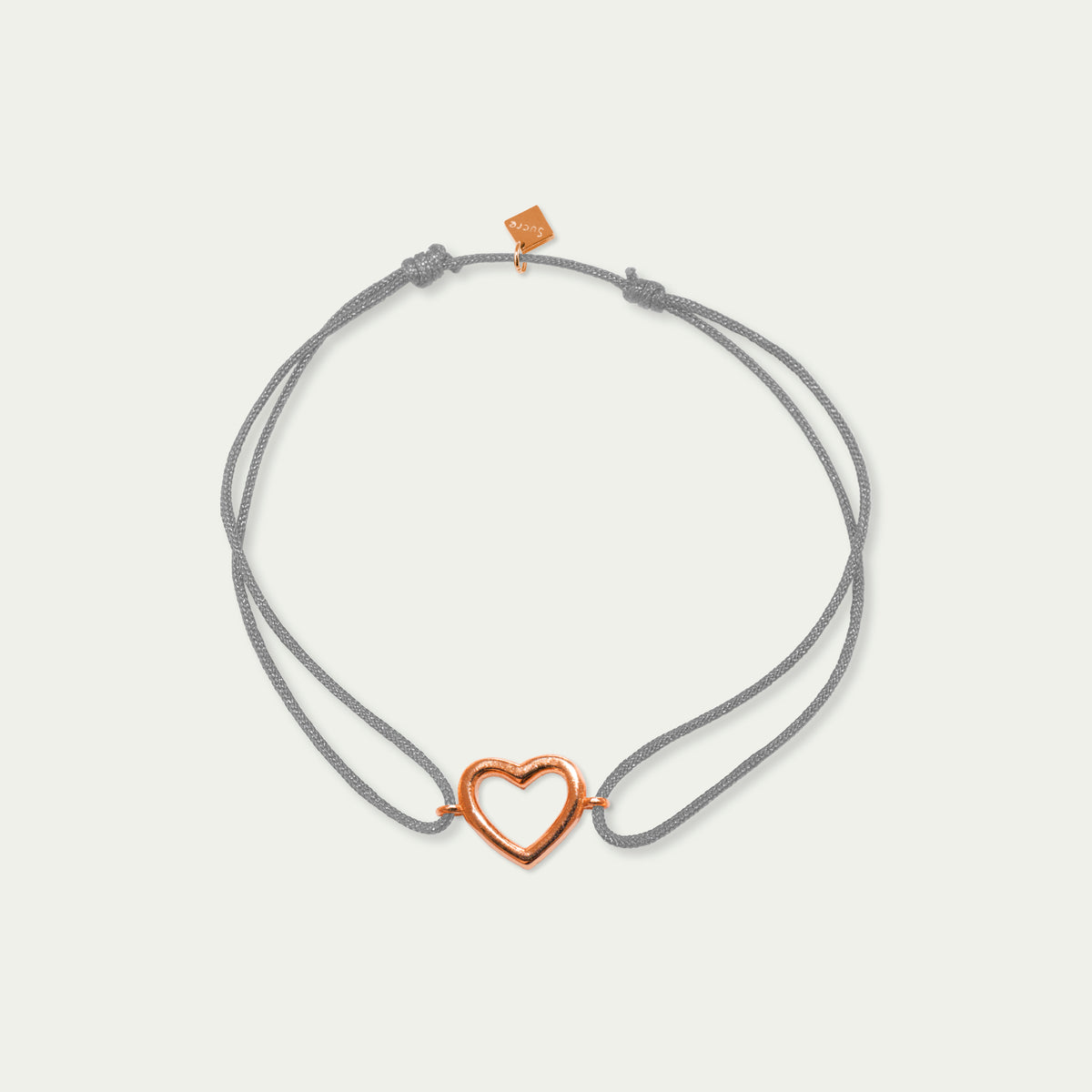 Glücksarmbändchen Herz mit Zirkonia – 925 Sterling Silber 18K Roségold vergoldet | Sucre Fine Jewelry