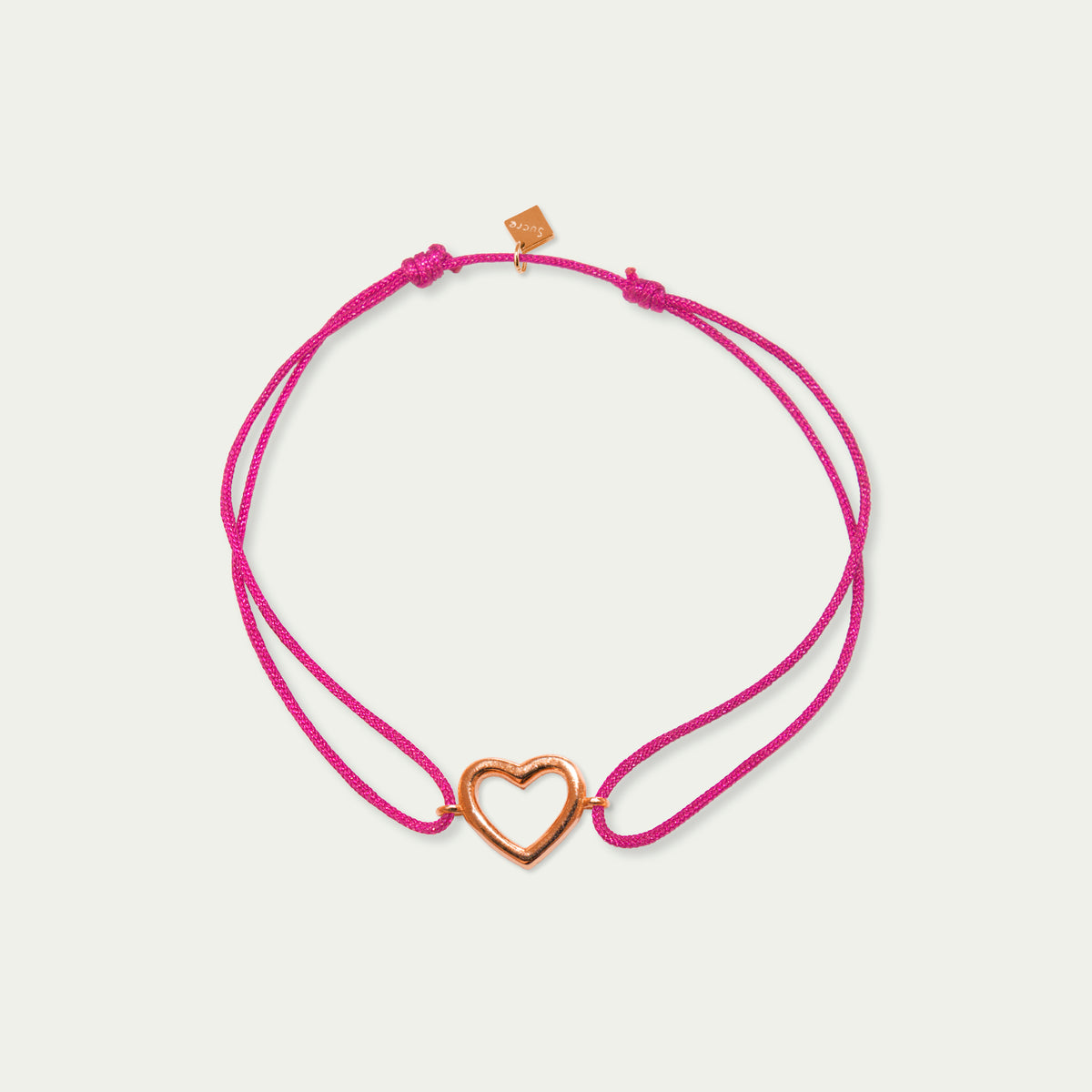 Glücksarmbändchen Herz mit Zirkonia – 925 Sterling Silber 18K Roségold vergoldet | Sucre Fine Jewelry