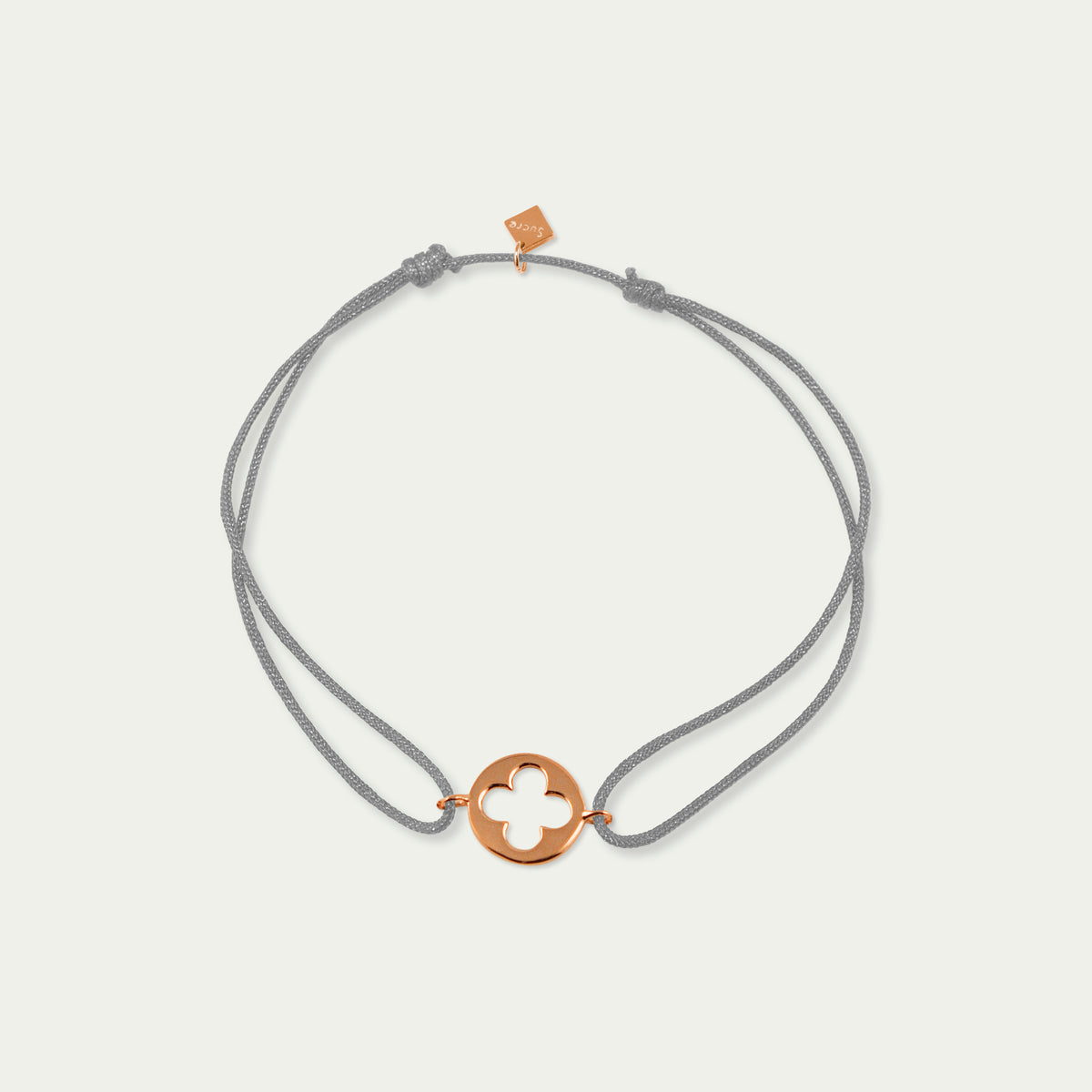 Glücksarmbändchen Clover Disc – 925 Sterling Silber 18K Roségold vergoldet | Sucre Fine Jewelry