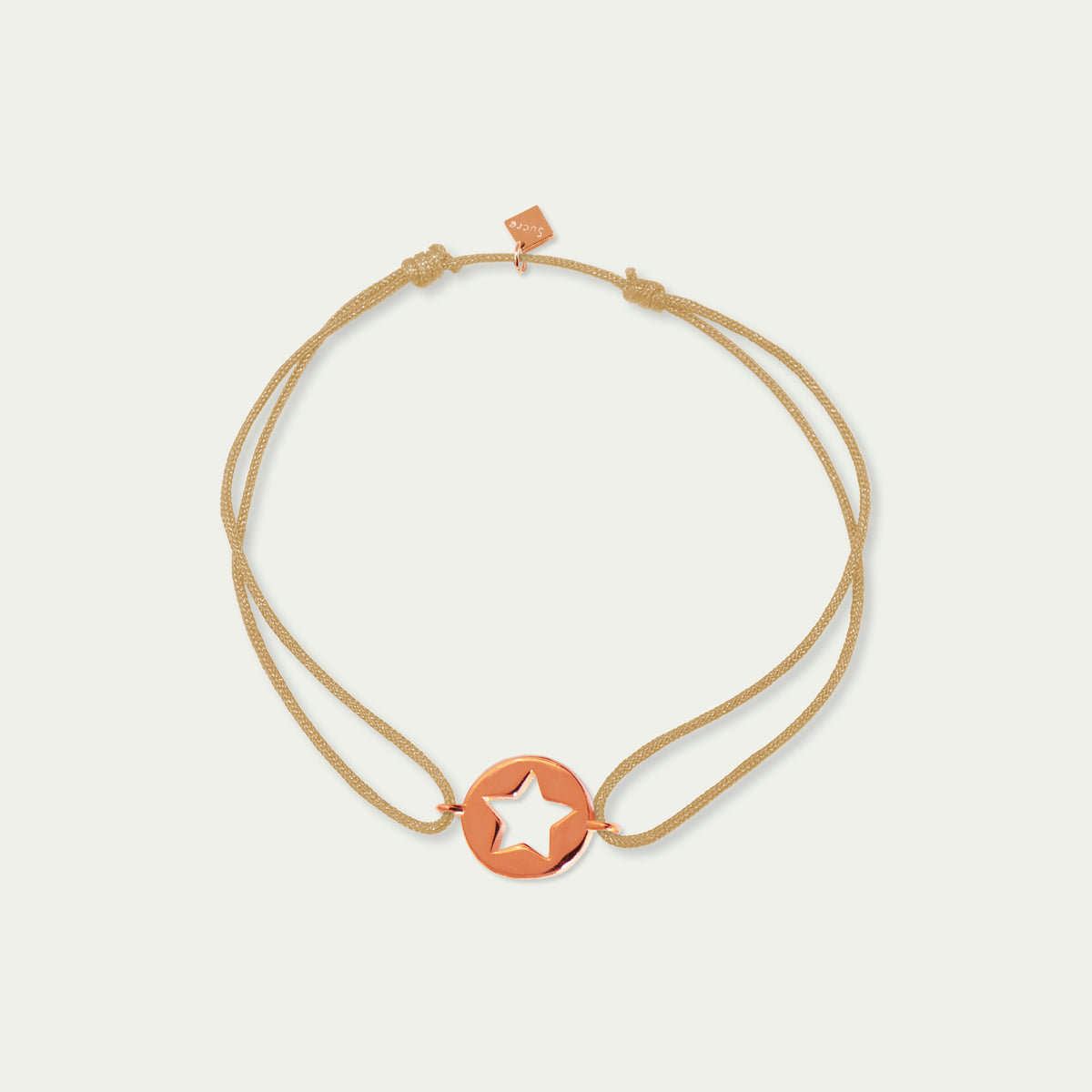 Glücksarmbändchen Star Disc – 925 Sterling Silber 18K Roségold vergoldet | Sucre Fine Jewelry