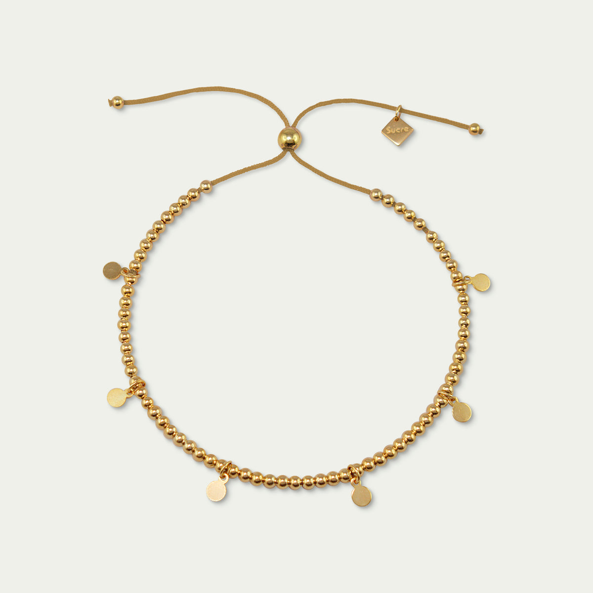 Glücksarmbändchen Sprinkle – 925 Sterling Silber 18K Gelbgold vergoldet | Sucre Fine Jewelry