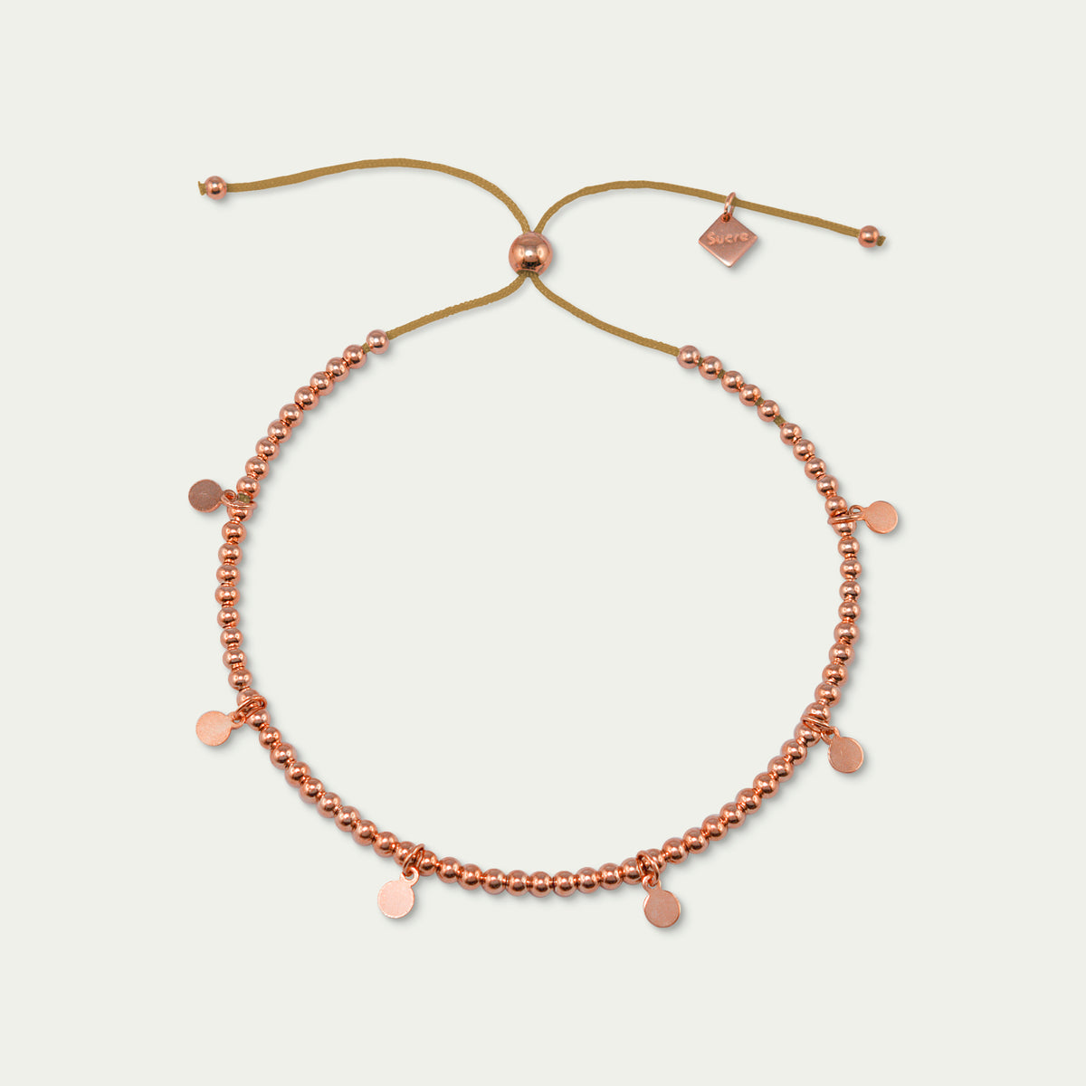 Glücksarmbändchen Sprinkle – 925 Sterling Silber 18K Roségold vergoldet | Sucre Fine Jewelry