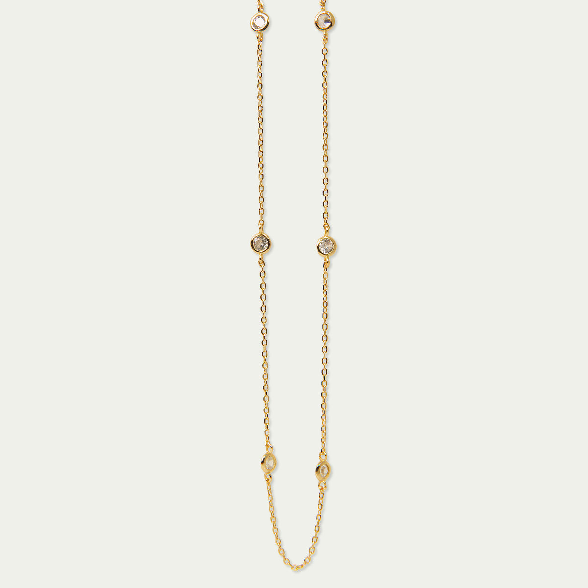 Halskette Endless Glam Crystal – 925 Sterling Silber 18K Gelbgold vergoldet | Sucre Fine Jewelry