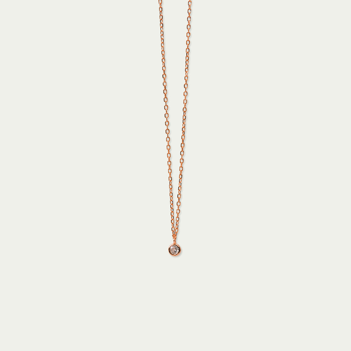 Halskette Glam mit Zirkonia Crystal – 925 Sterling Silber 18K Roségold vergoldet | Sucre Fine Jewelry