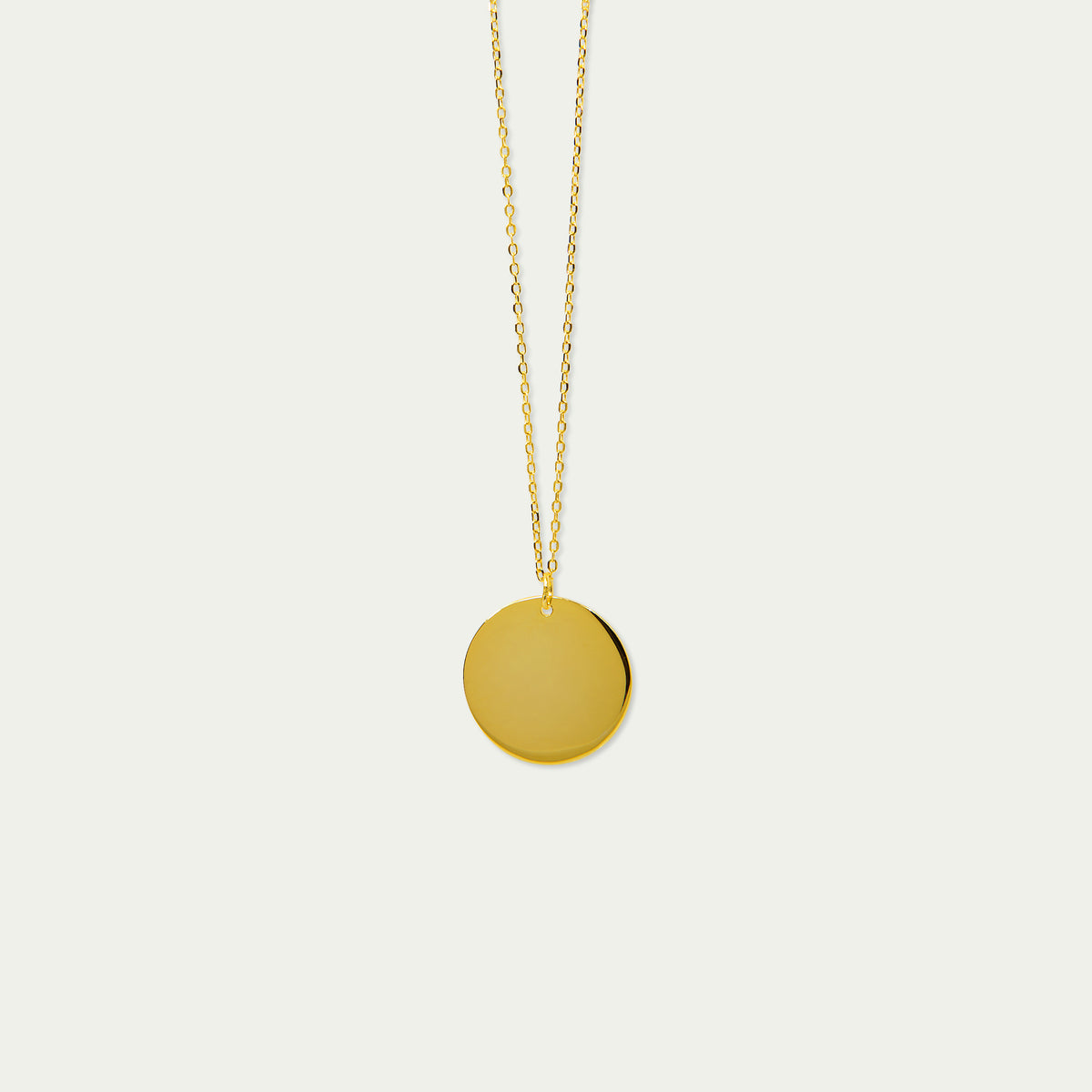 Halskette Big Coin – 925 Sterling Silber 18K Gelbgold vergoldet | Sucre Fine Jewelry