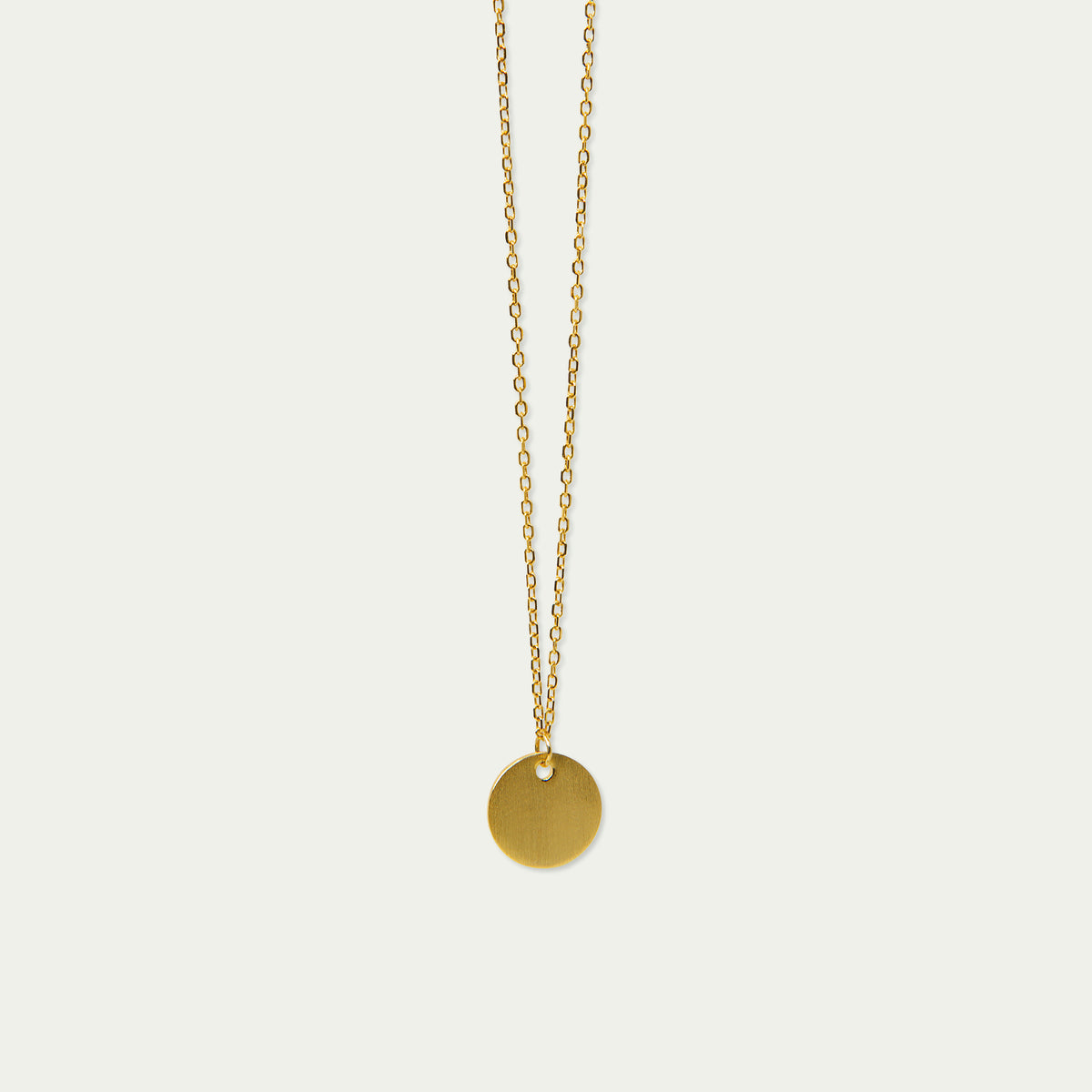 Halskette Frosted Coin mit Plättchen – 925 Sterling Silber 18K Gelbgold vergoldet | Sucre Fine Jewelry