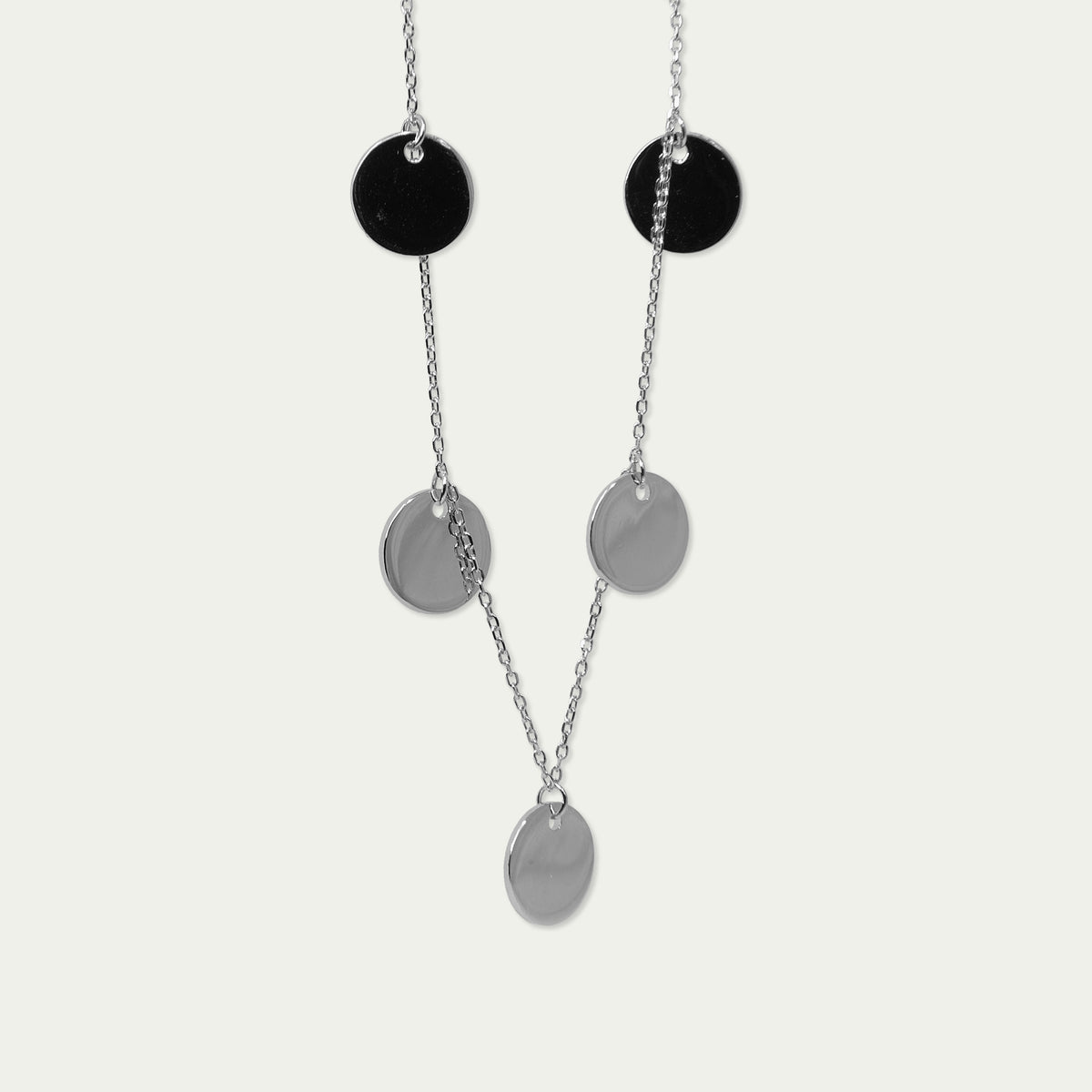 Halskette Coin 5 Plättchen – 925 Sterling Silber | Sucre Fine Jewelry