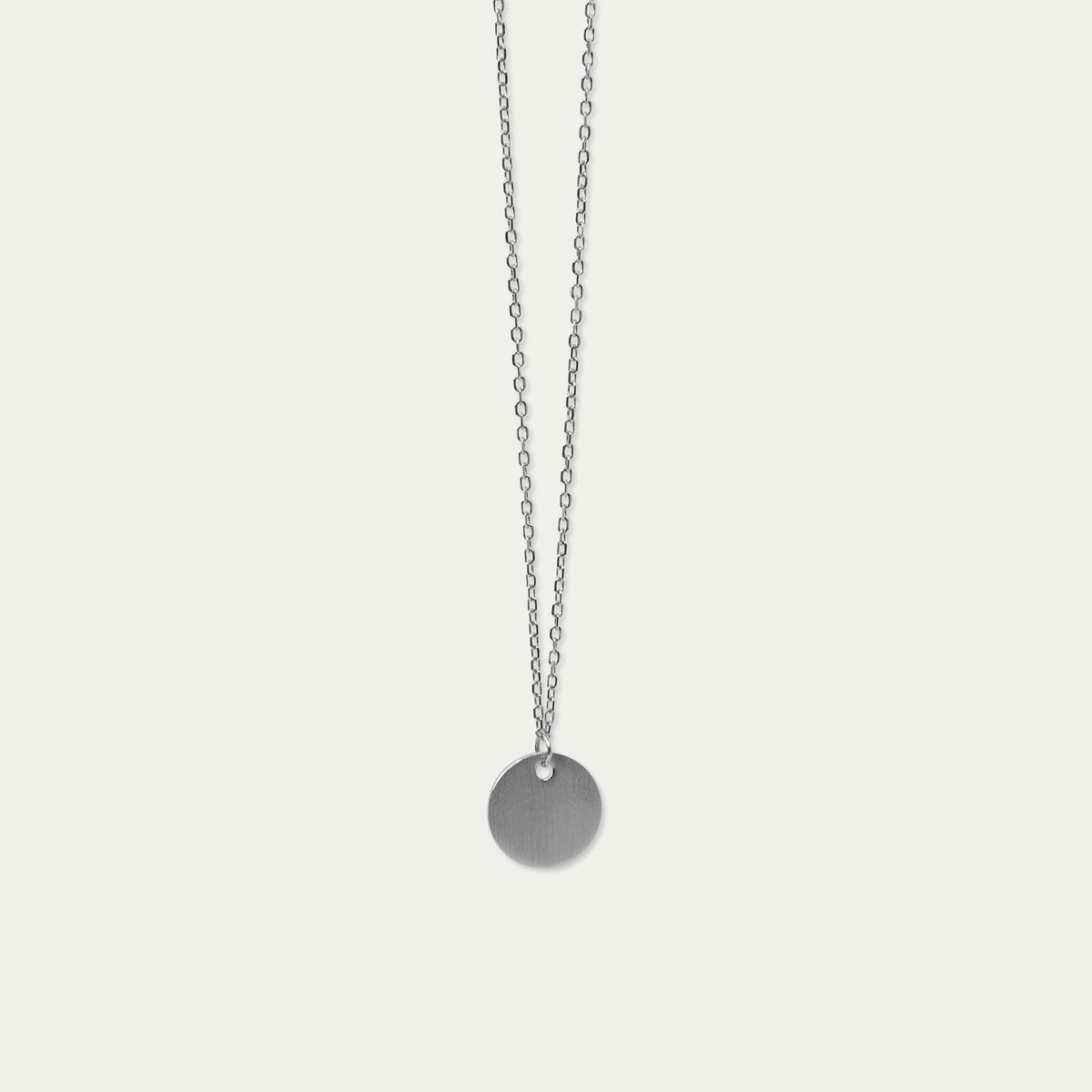 Halskette Frosted Coin mit Plättchen – 925 Sterling Silber | Sucre Fine Jewelry
