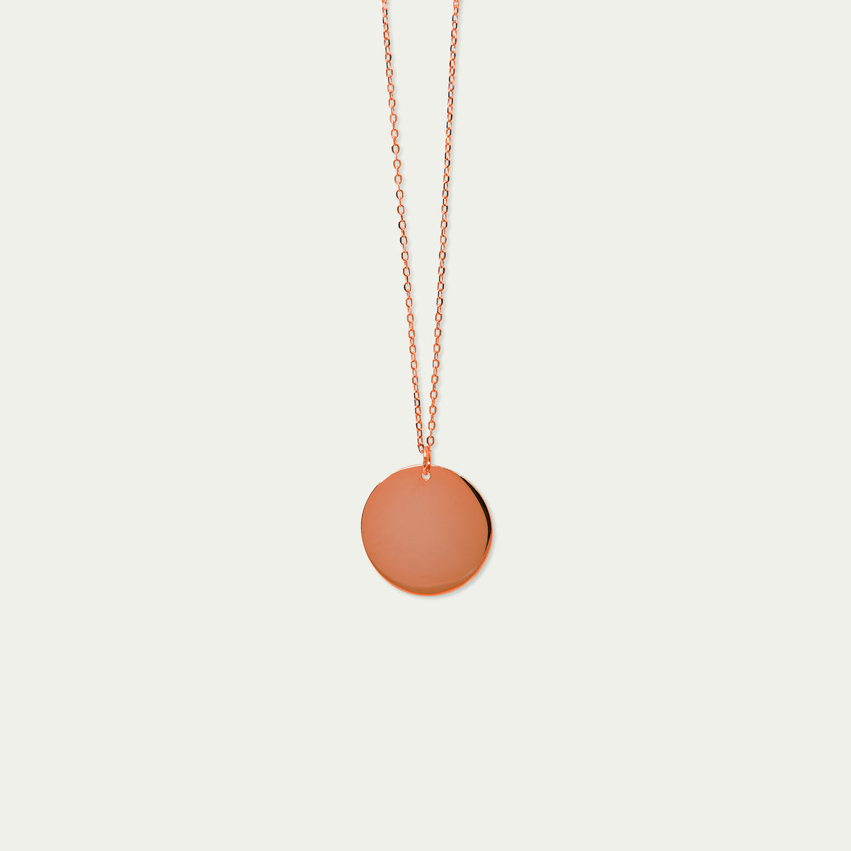 Halskette Big Coin – 925 Sterling Silber 18K Roségold vergoldet | Sucre Fine Jewelry