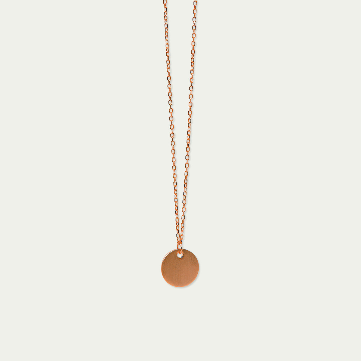 Halskette Frosted Coin mit Plättchen – 925 Sterling Silber 18K Roségold vergoldet | Sucre Fine Jewelry