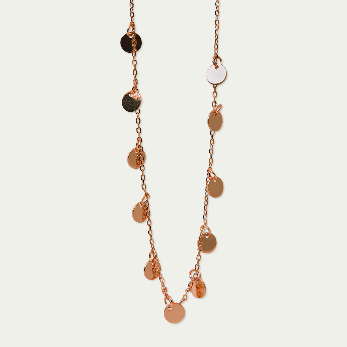 Halskette Mini Coin – 925 Sterling Silber 18K Roségold vergoldet | Sucre Fine Jewelry
