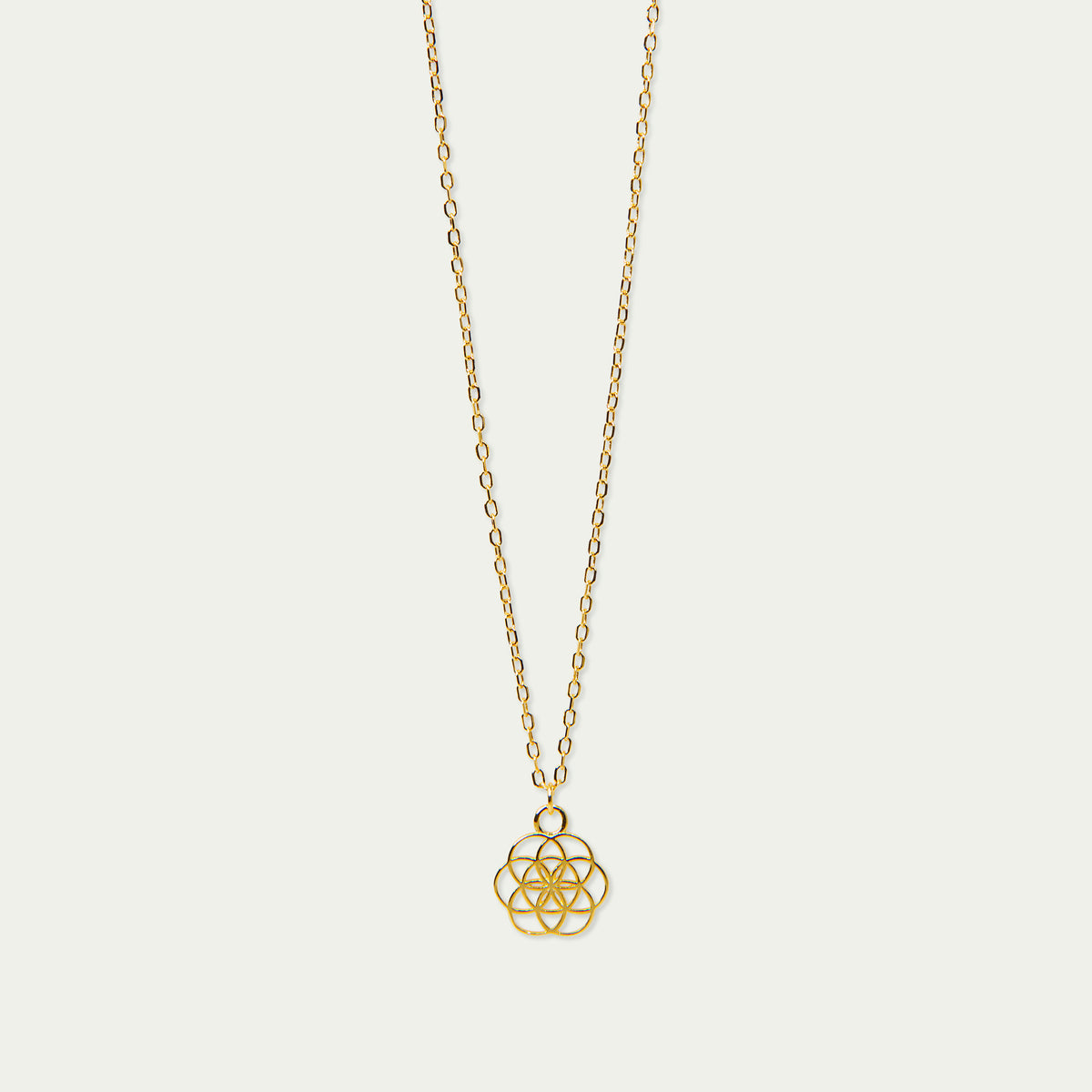 Halskette Lebensblume – 925 Sterling Silber 18K Gelbgold vergoldet | Sucre Fine Jewelry