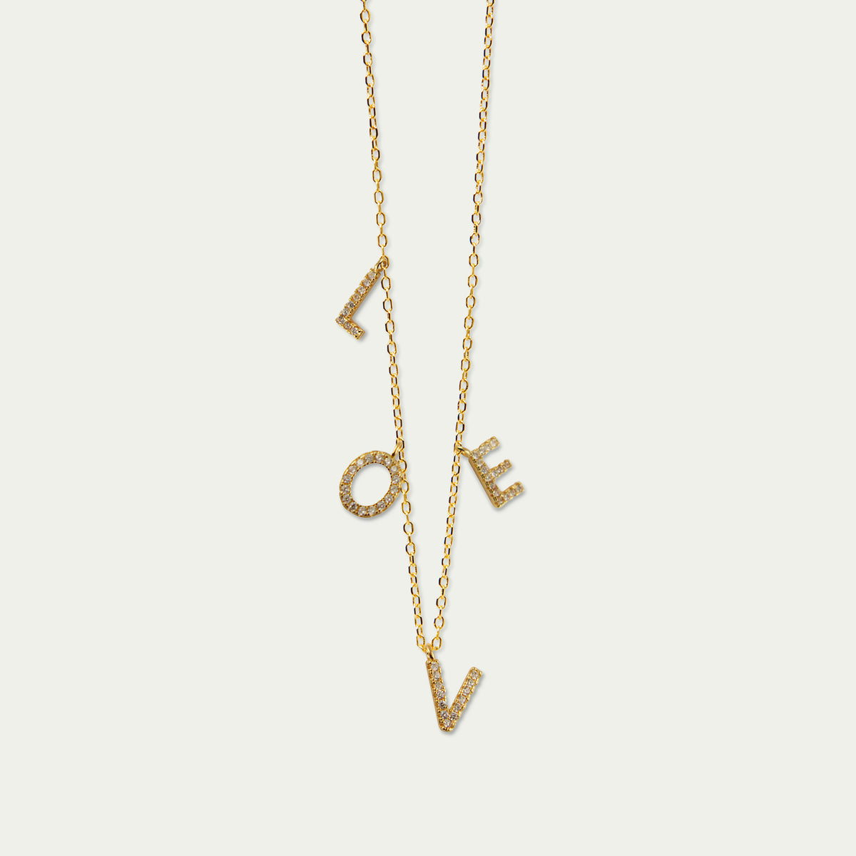 Halskette Love – 925 Sterling Silber 18K Gelbgold vergoldet | Sucre Fine Jewelry