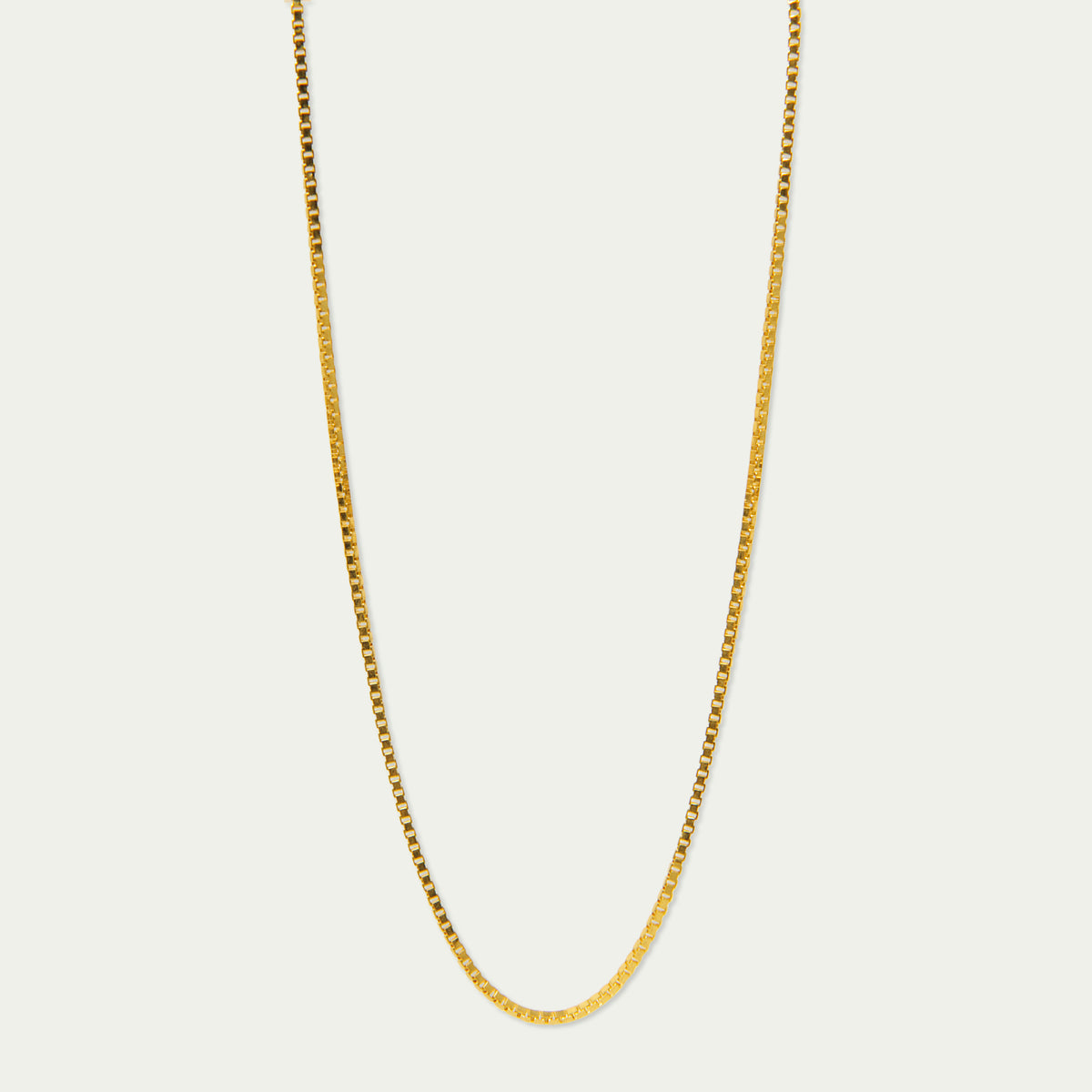Halskette Box Chain – 925 Sterling Silber 18K Gelbgold vergoldet | Sucre Fine Jewelry