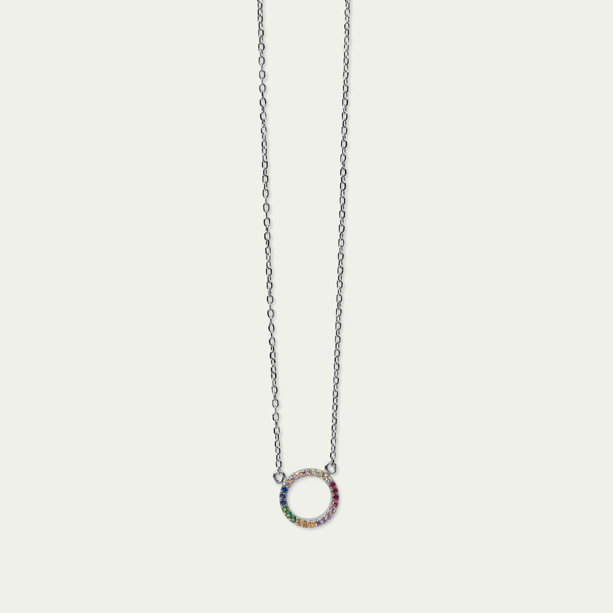 Halskette Circle Rainbow – 925 Sterling Silber | Sucre Fine Jewelry