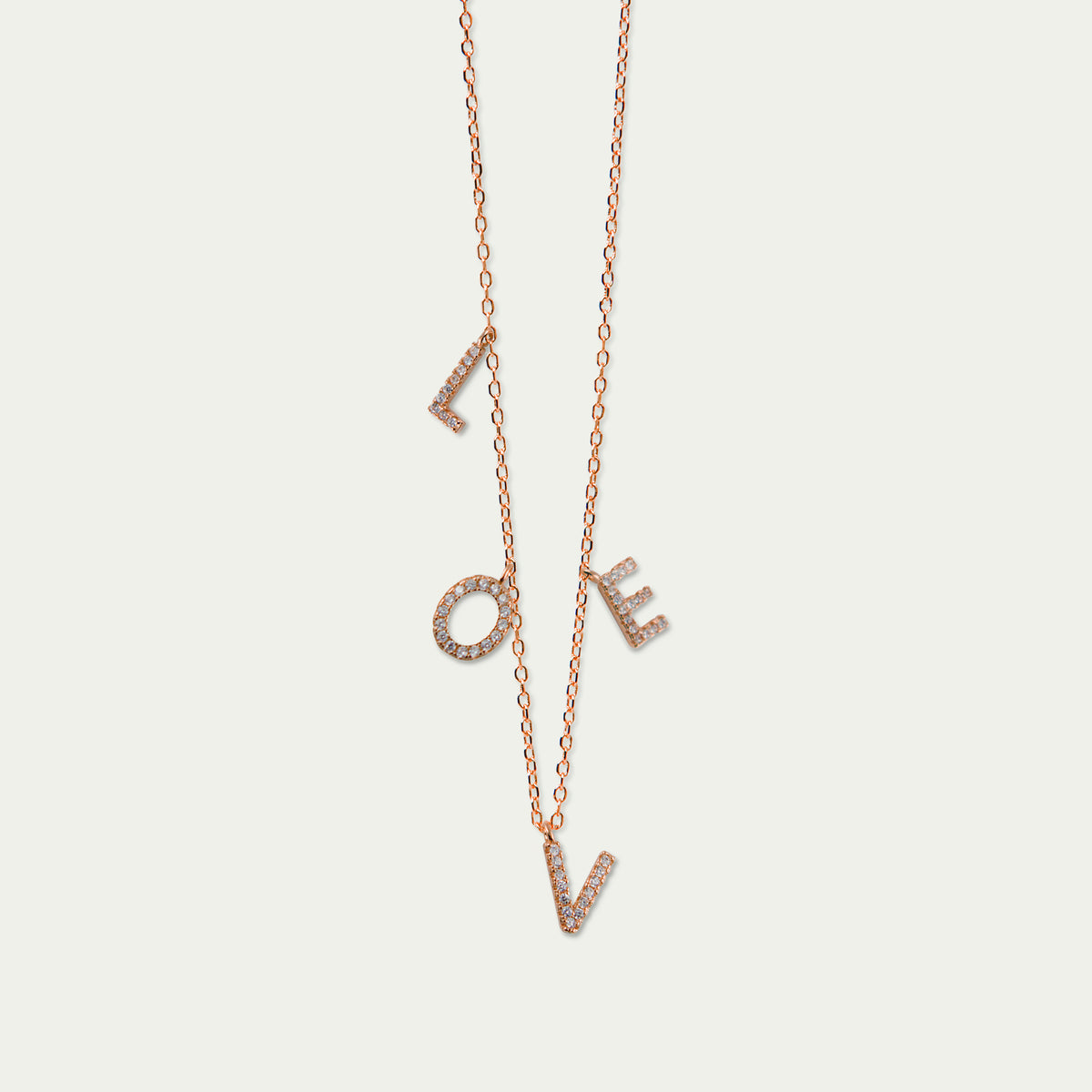 Halskette Love – 925 Sterling Silber 18K Roségold vergoldet | Sucre Fine Jewelry