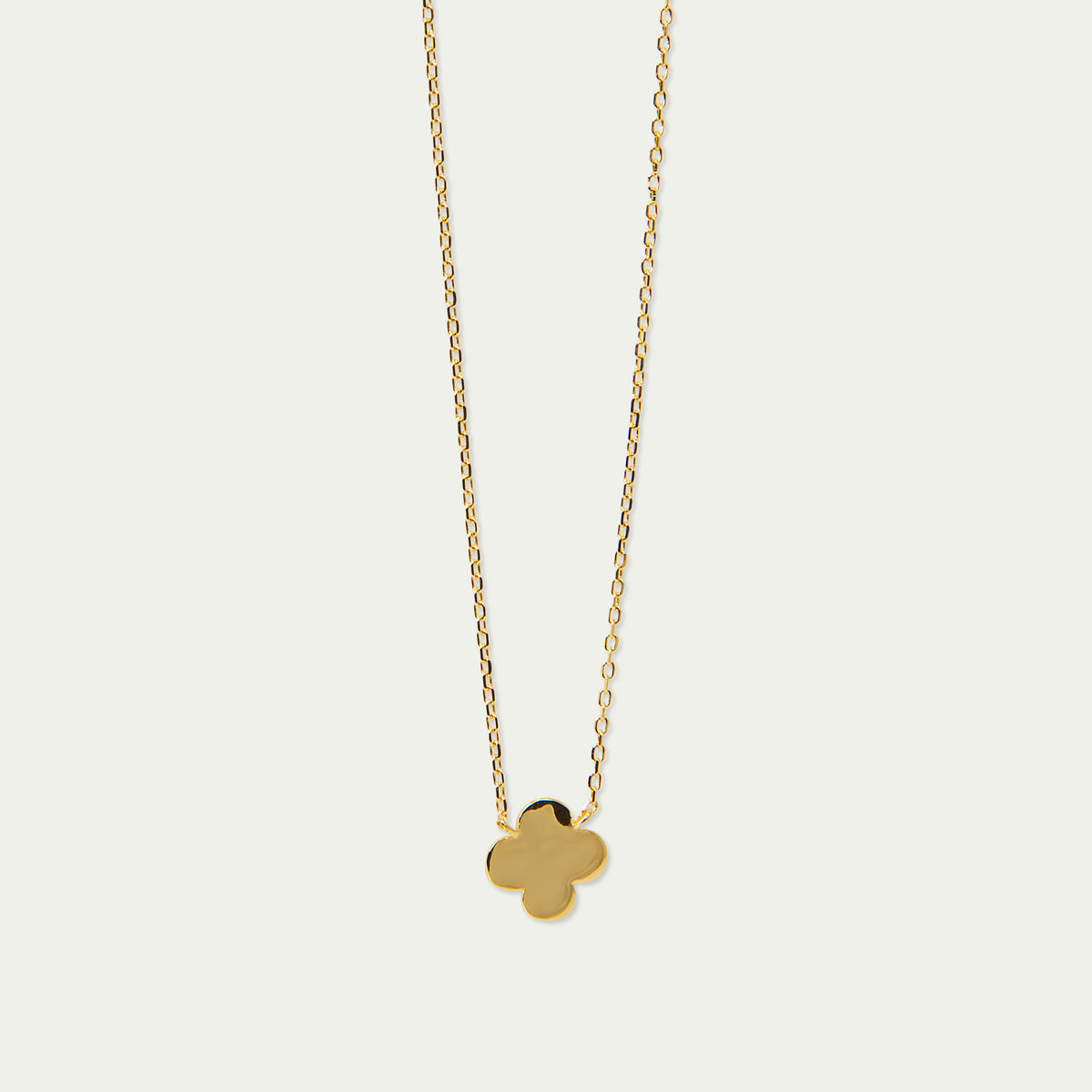 Halskette Kleeblatt – 925 Sterling Silber 18K Gelbgold vergoldet | Sucre Fine Jewelry
