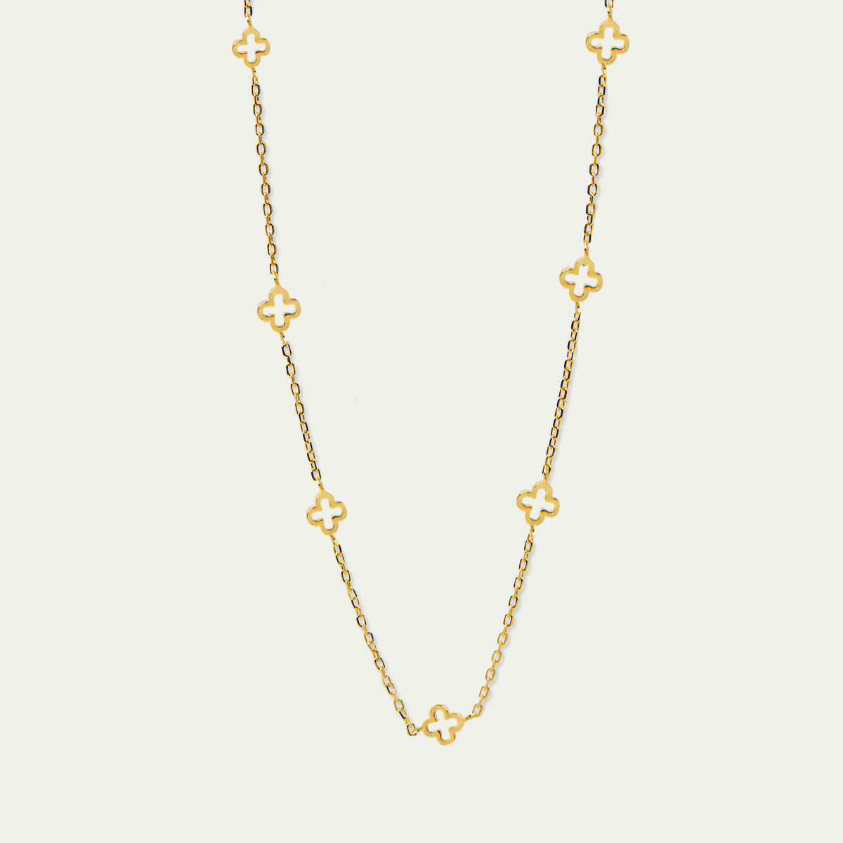 Halskette Endless Clover – 925 Sterling Silber 18K Gelbgold vergoldet | Sucre Fine Jewelry