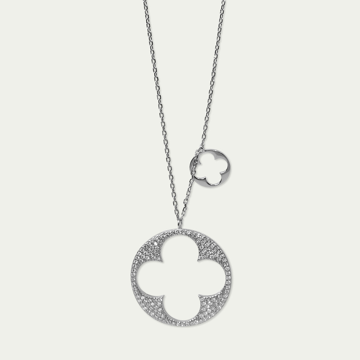 Halskette Big Shiny Clover – 925 Sterling Silber | Sucre Fine Jewelry