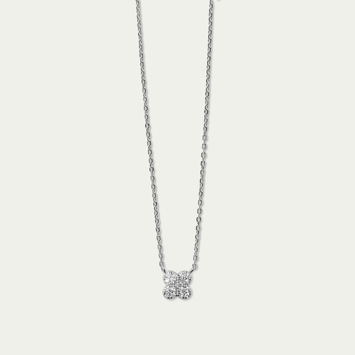 Halskette Sparkling Clover – 925 Sterling Silber | Sucre Fine Jewelry