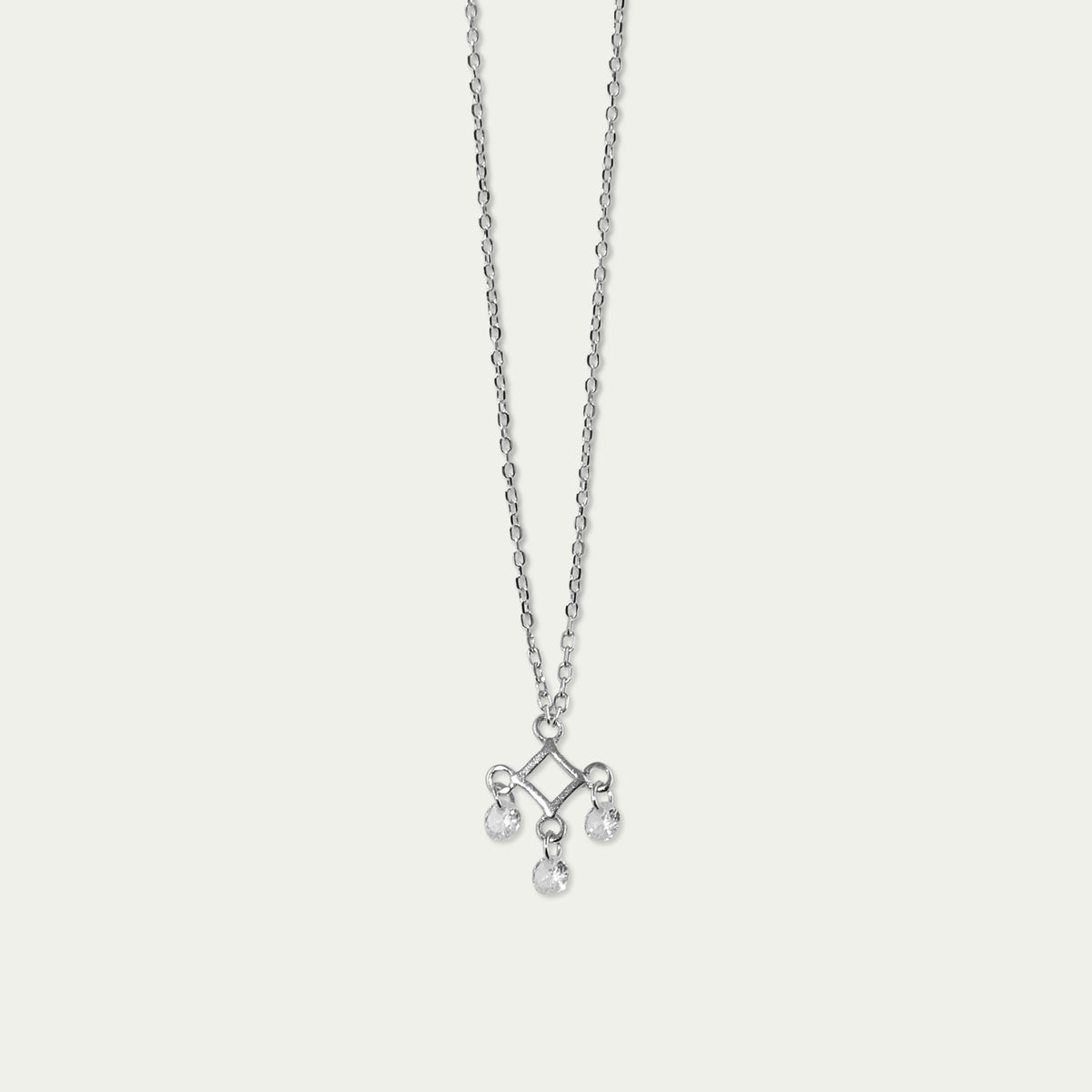Halskette Sparkling Square – 925 Sterling Silber | Sucre Fine Jewelry