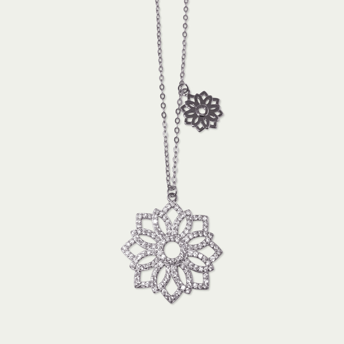 Halskette Sparkling Lotus – 925 Sterling Silber | Sucre Fine Jewelry