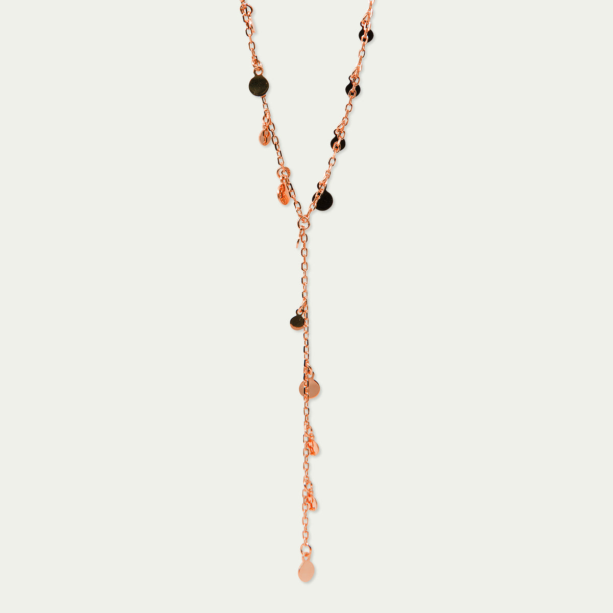 Halskette Y Sprinkle – 925 Sterling Silber 18K Roségold vergoldet | Sucre Fine Jewelry